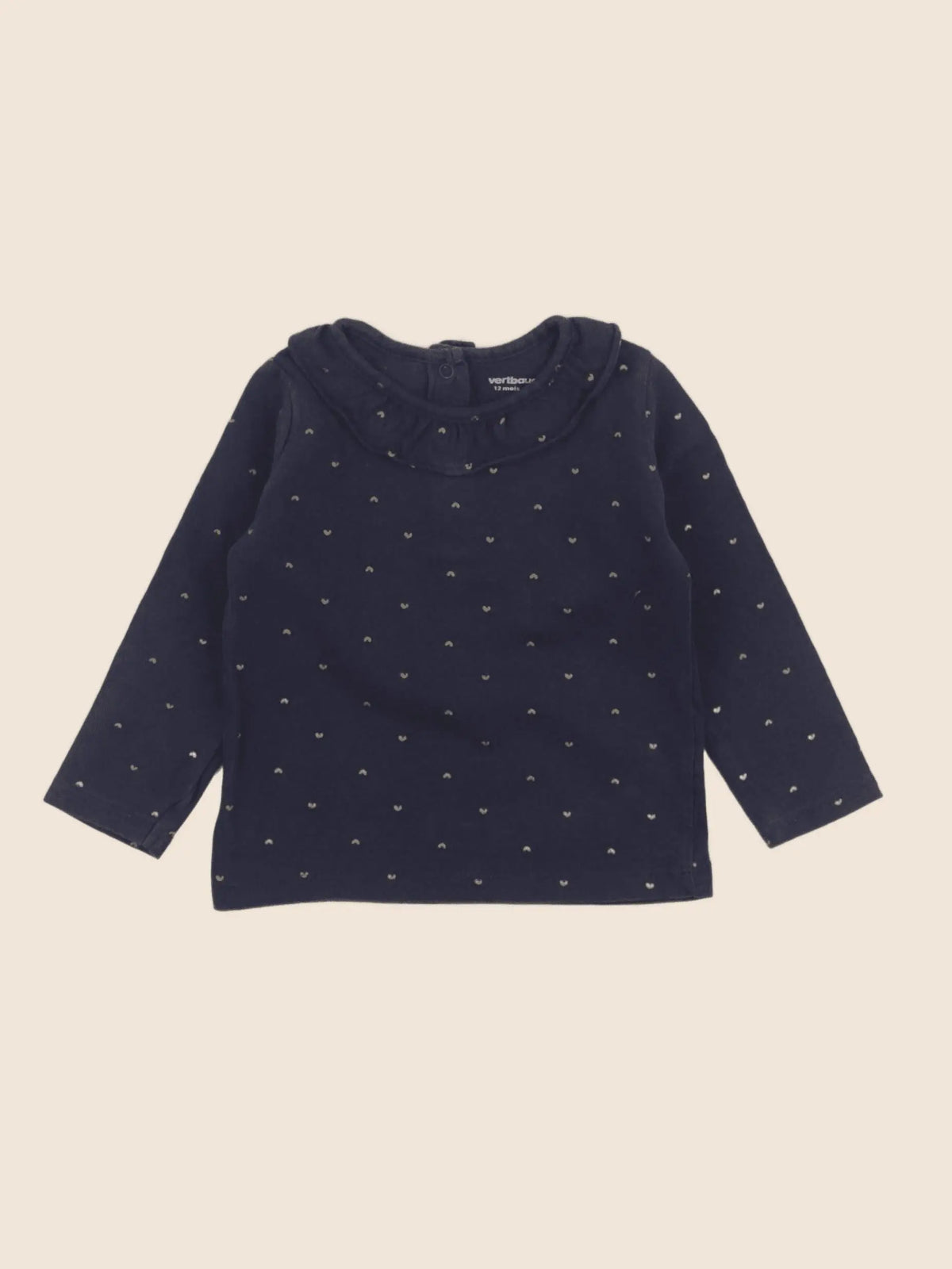 Vertbaudet - tee-shirt bleu - 12 mois