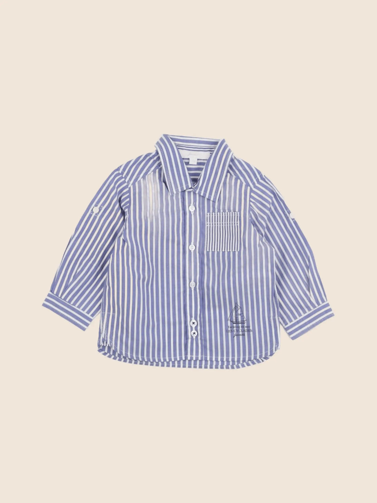 Jacadi - chemise bleu - 6 mois