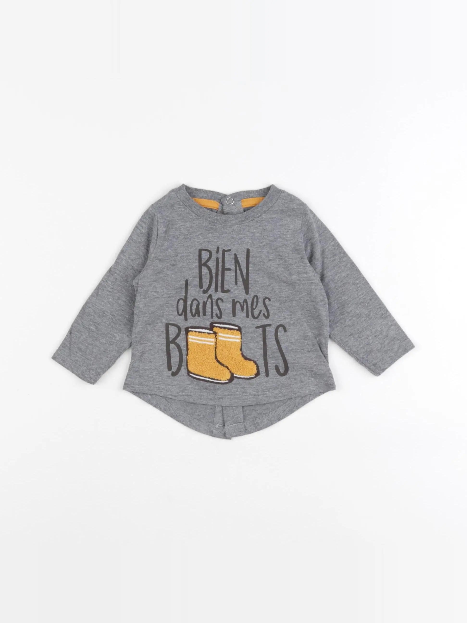 Vertbaudet - tee-shirt gris - 3 mois