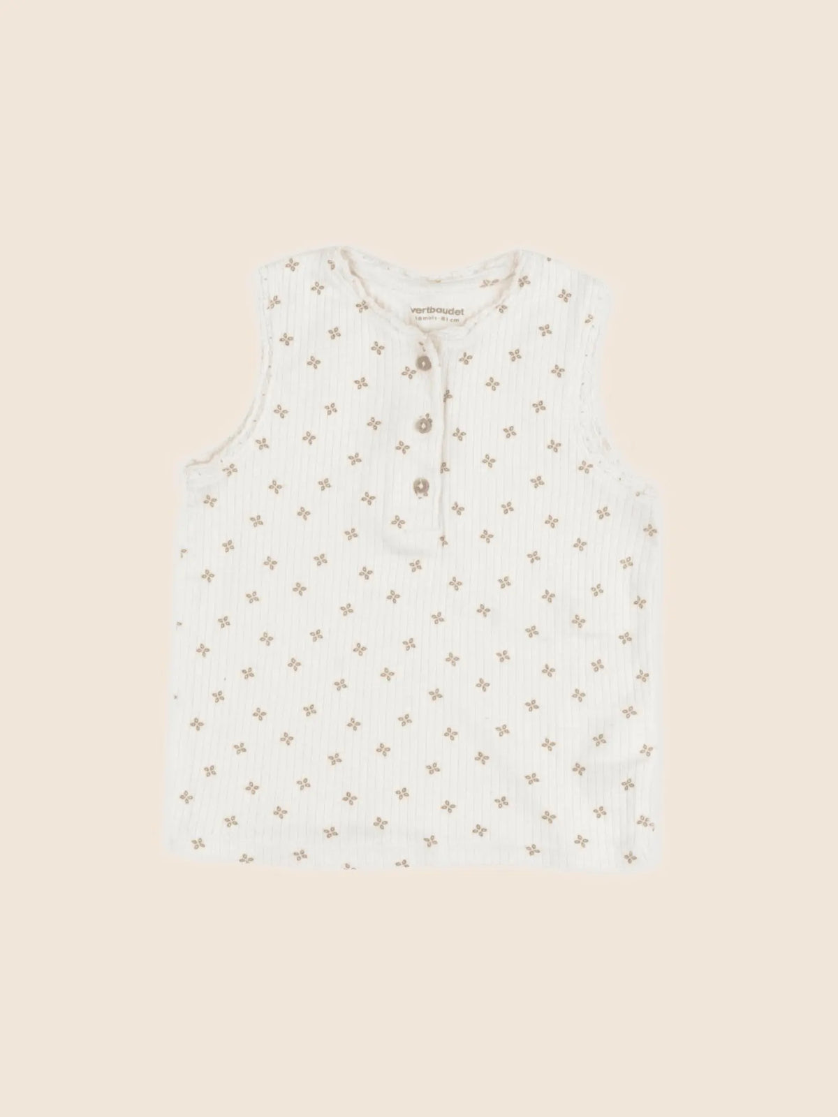 Vertbaudet - débardeur beige - 18 mois