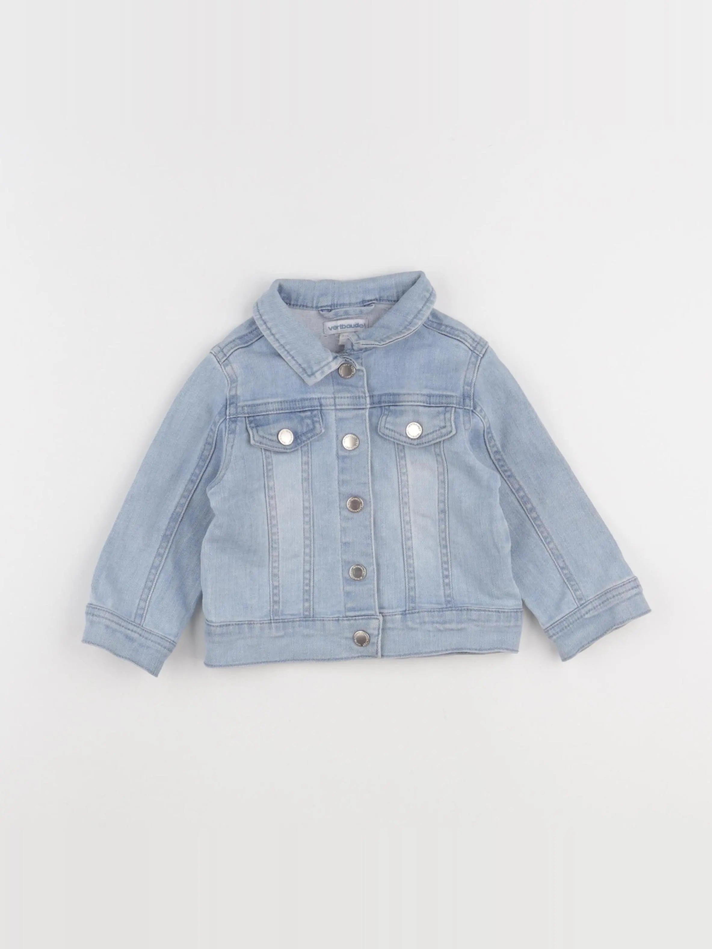 Vertbaudet - veste imprimé au dos bleu - 18 mois