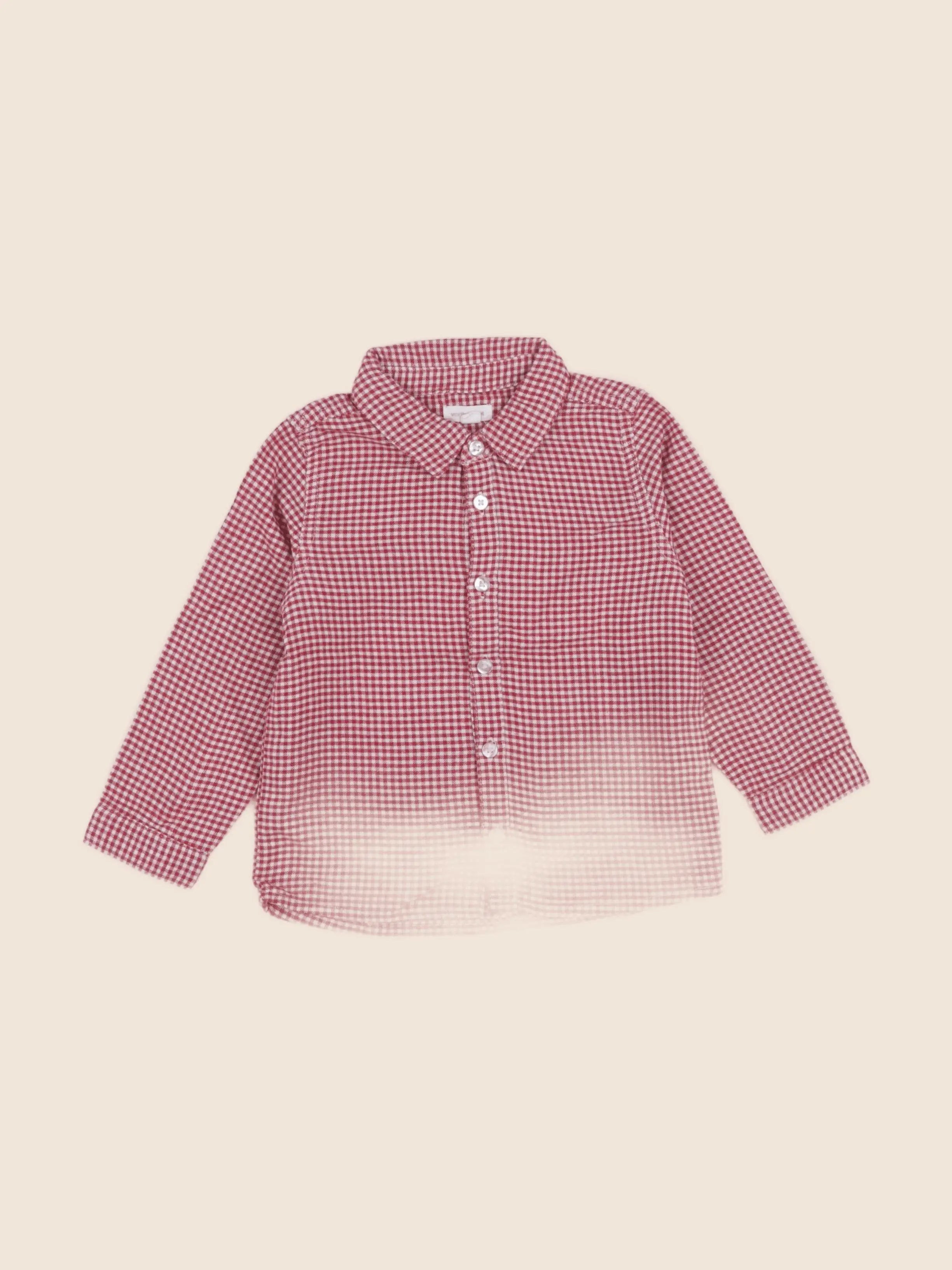 Vertbaudet - chemise rouge - 2 ans