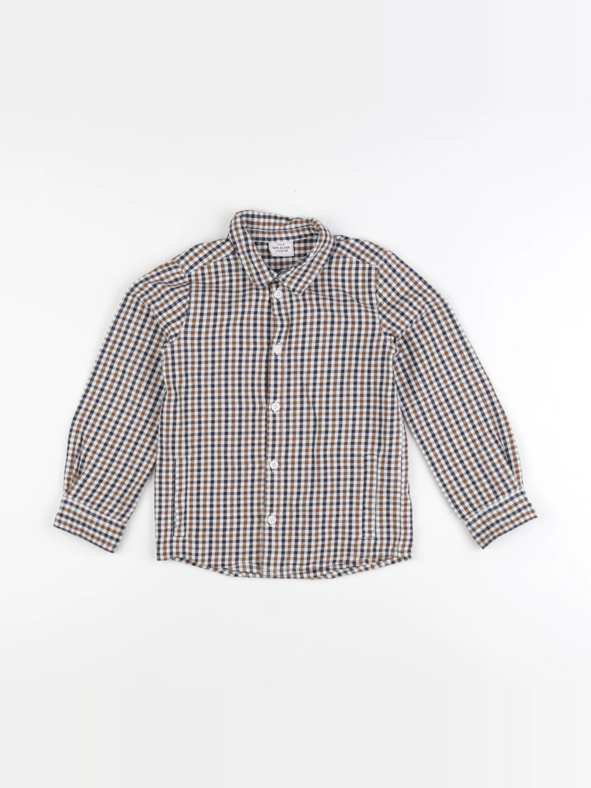 Tape à l'oeil - chemise bleu, marron - 4 ans