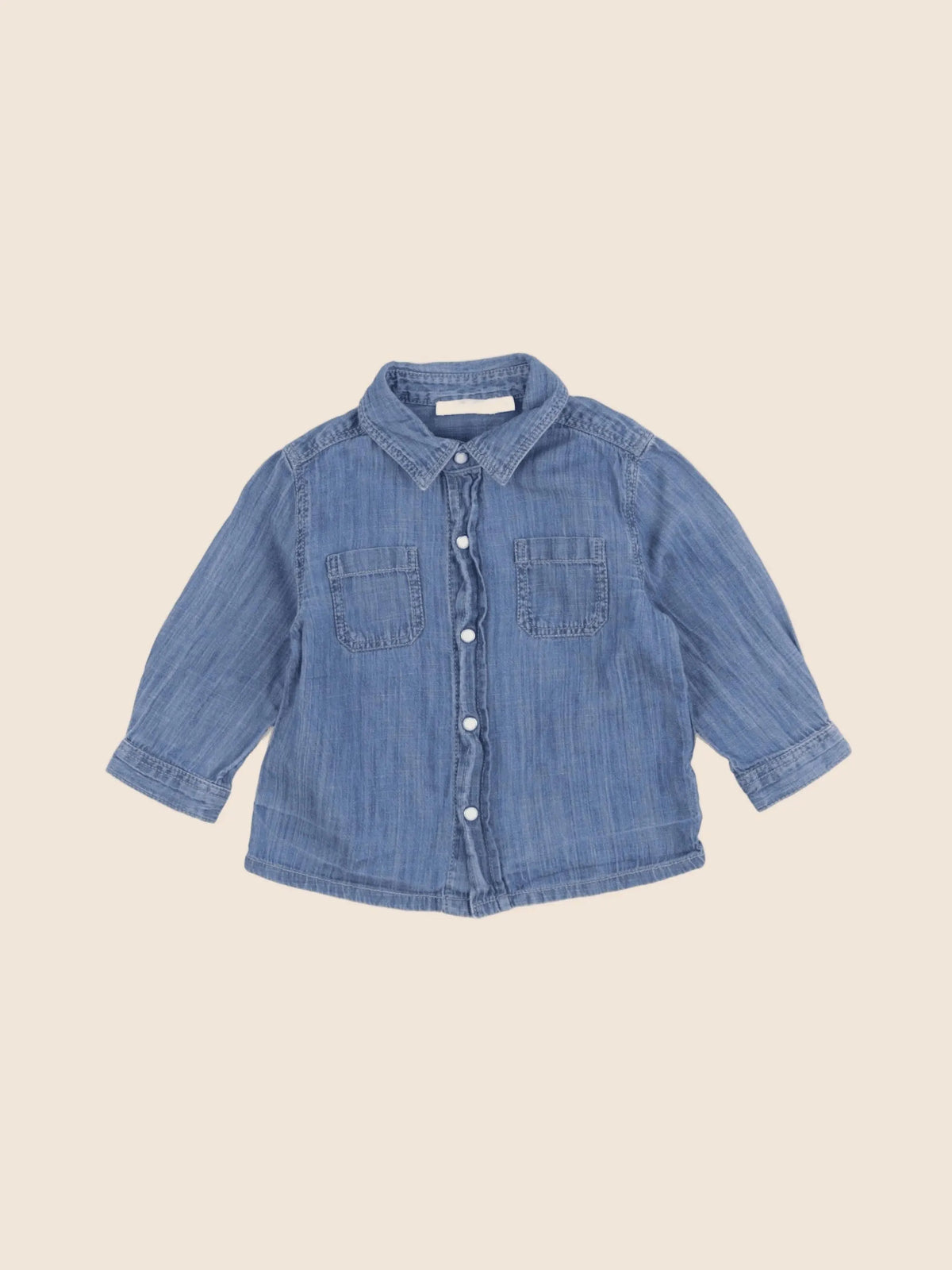 Boutchou - chemise bleu - 9 mois