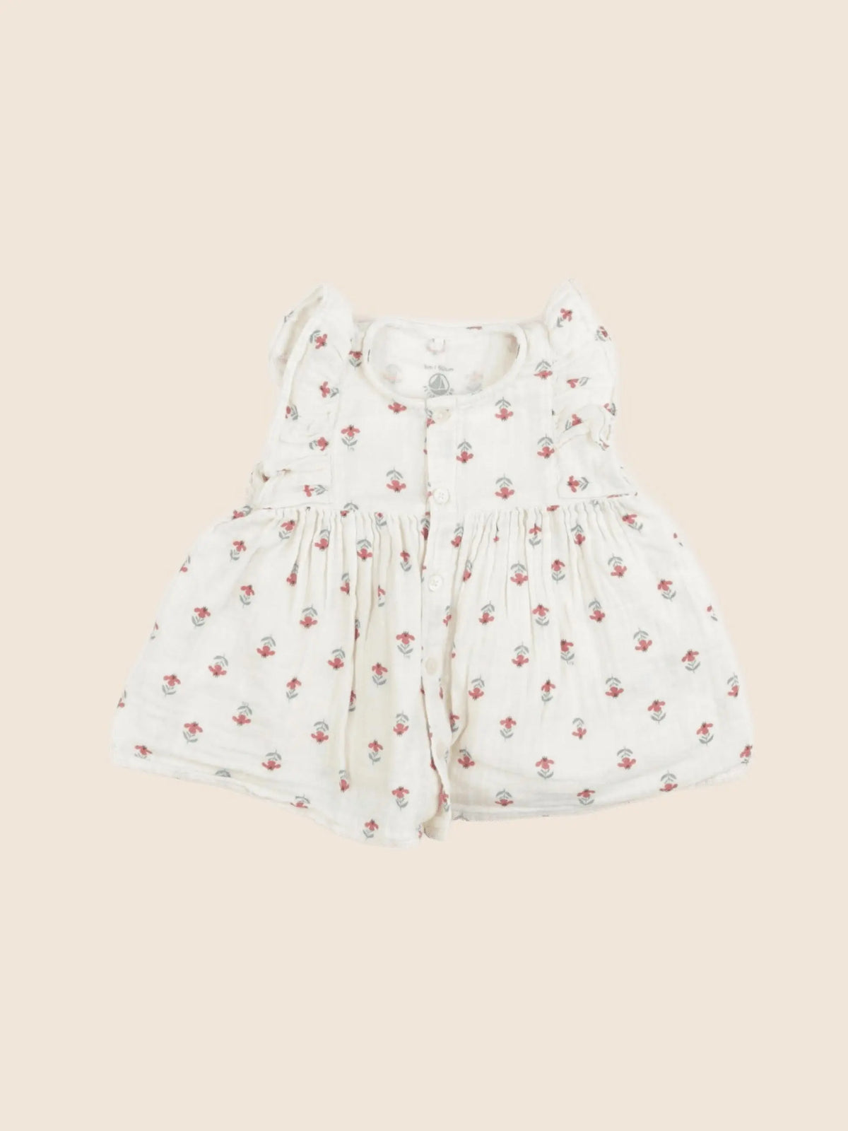Petit Bateau - robe beige - 3 mois