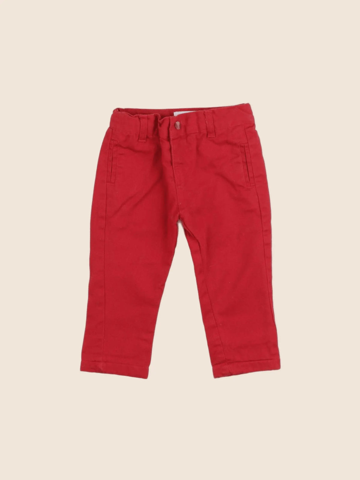 Vertbaudet - pantalon rouge - 6 mois