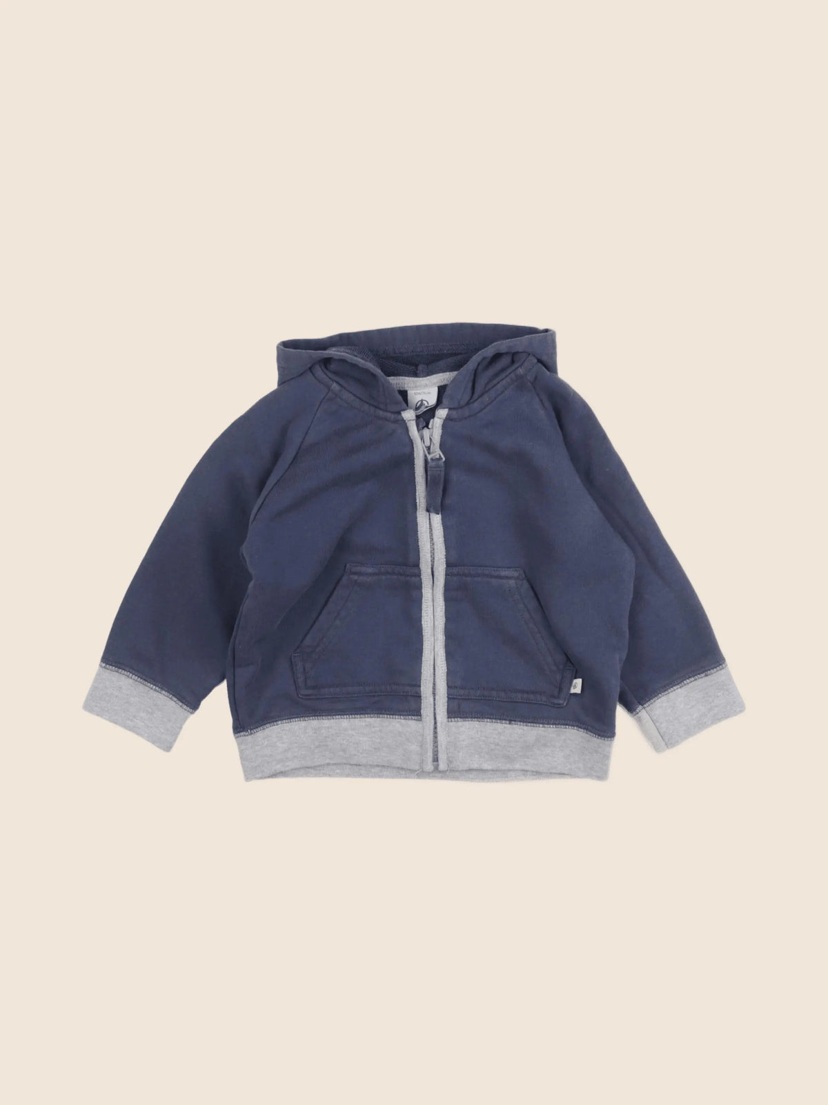 Petit Bateau - sweat bleu - 12 mois