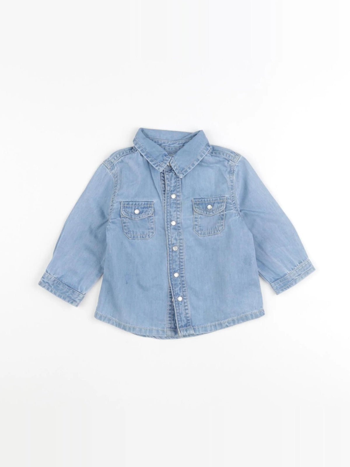Boutchou - chemise bleu - 6 mois