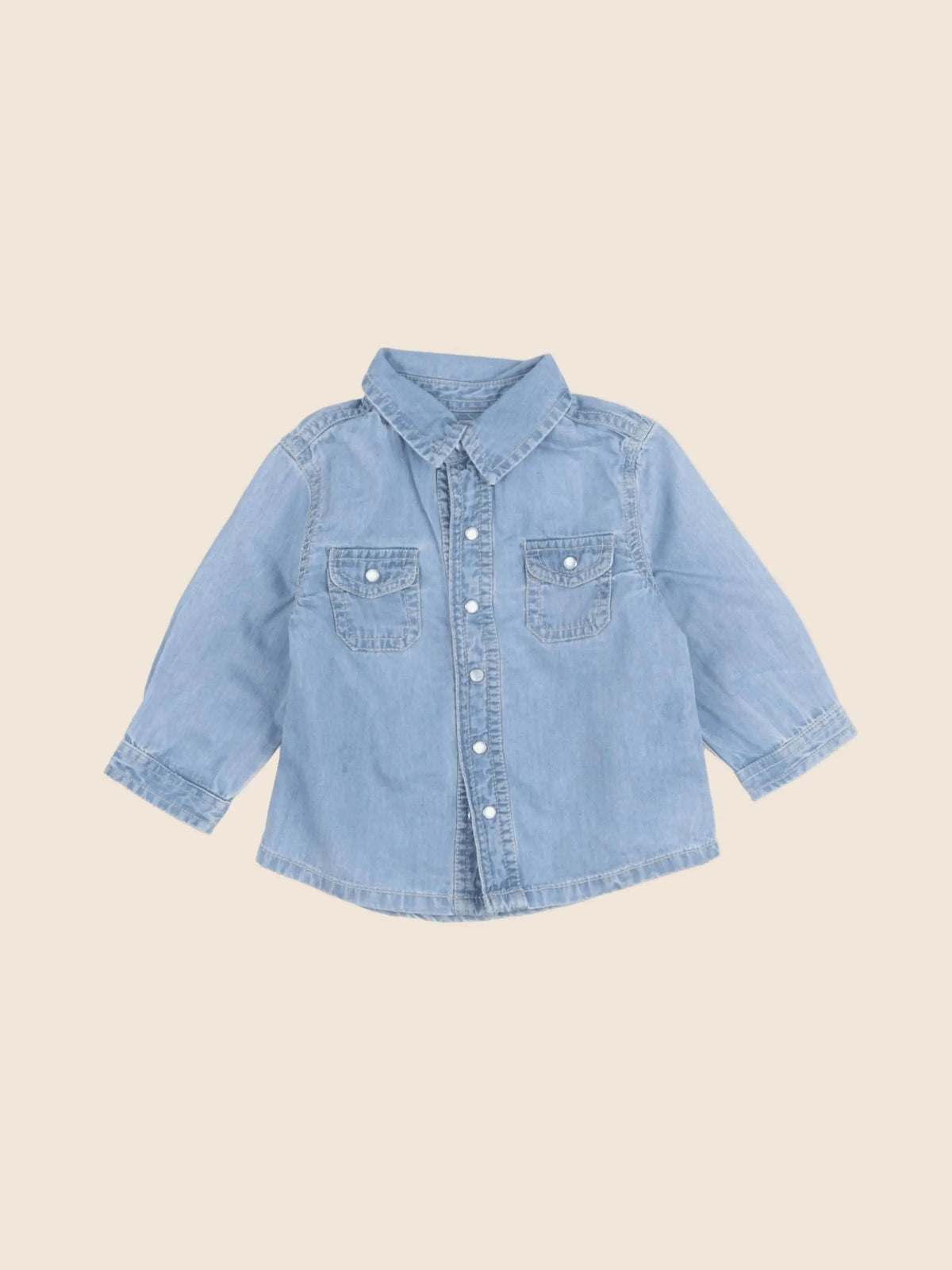 Boutchou - chemise bleu - 6 mois