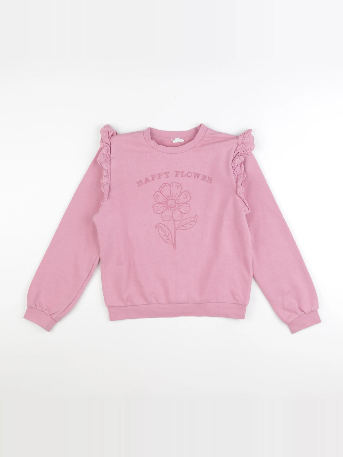 Vertbaudet - sweat rose - 10 ans