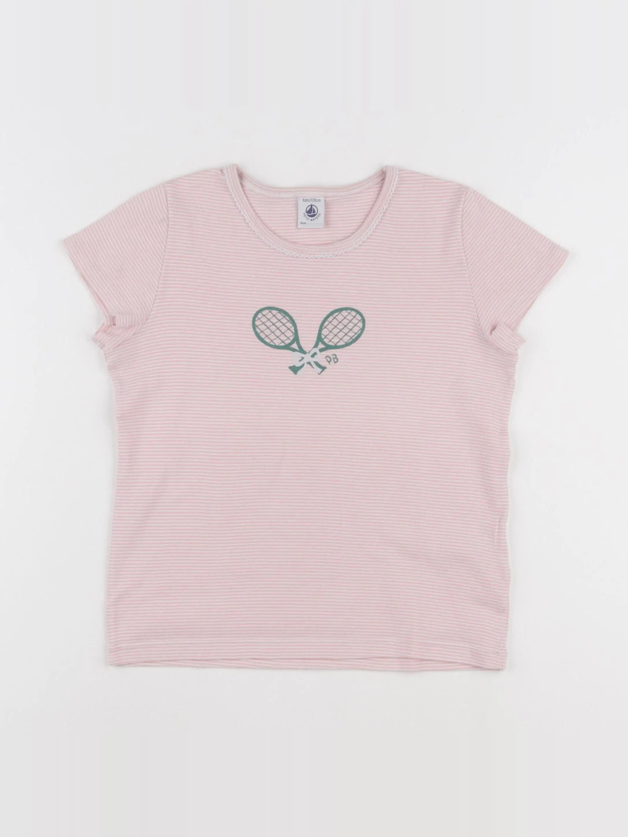 Petit Bateau - maillot de corps rose - 8 ans