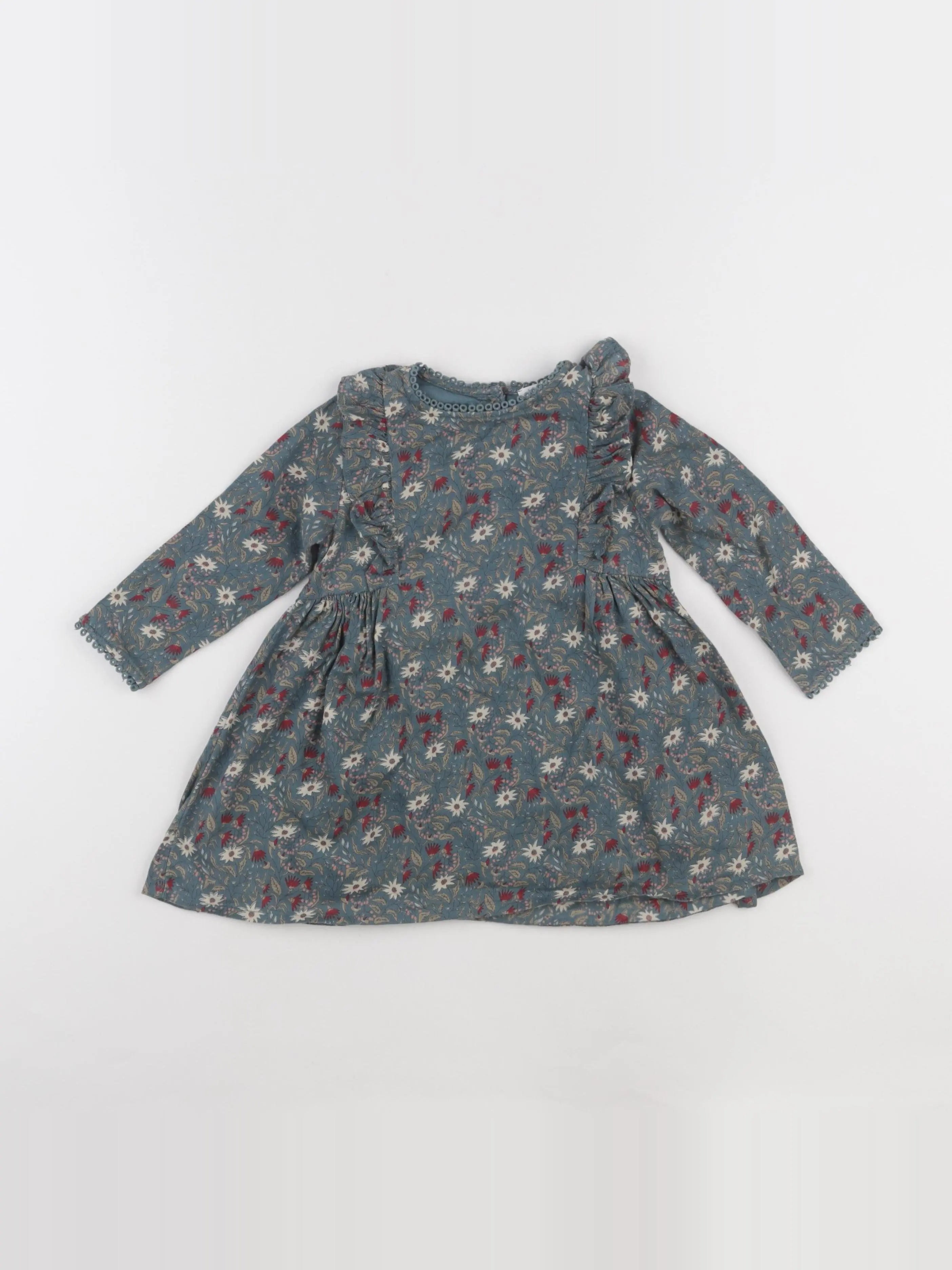 Boutchou - robe vert - 12 mois