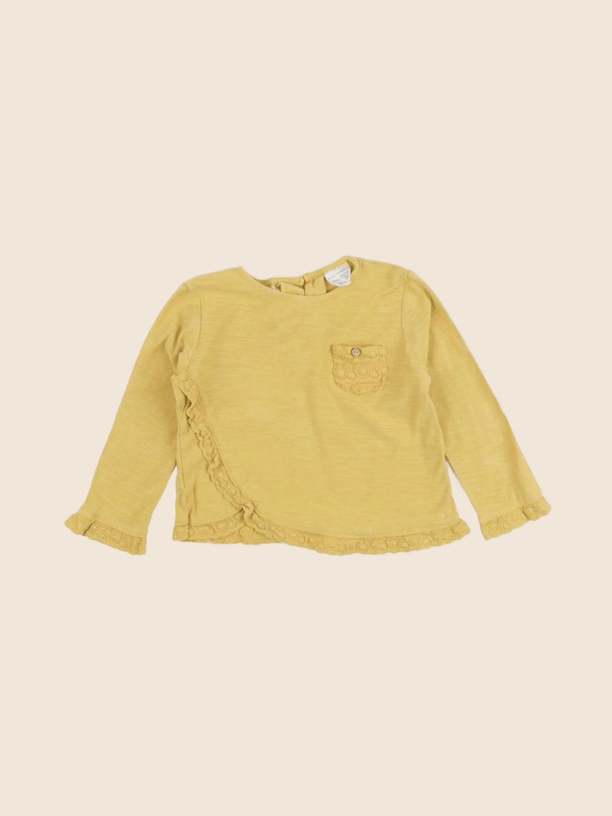 Zara - tee-shirt jaune - 12/18 mois