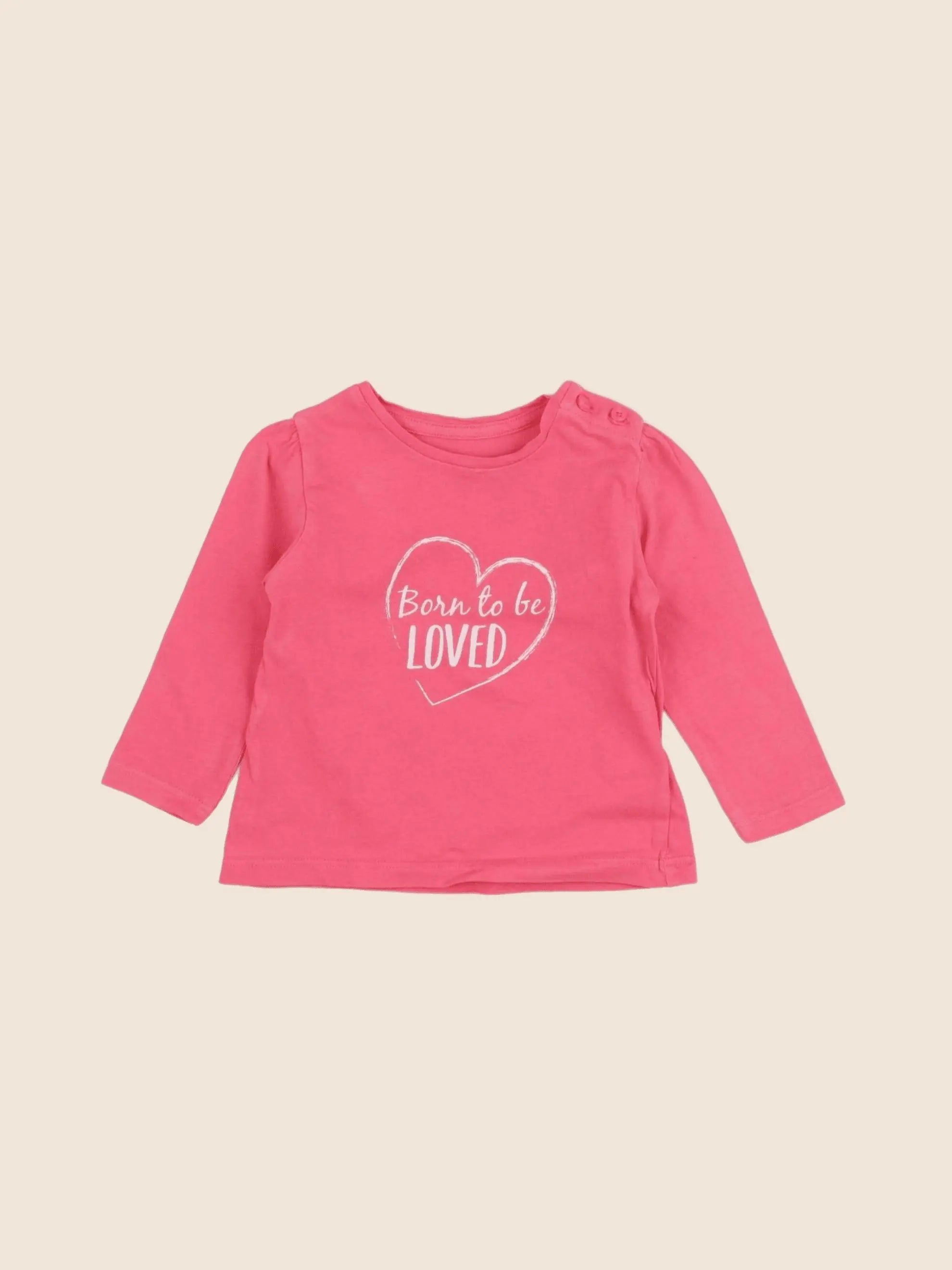 Vertbaudet - tee-shirt rose - 6 mois