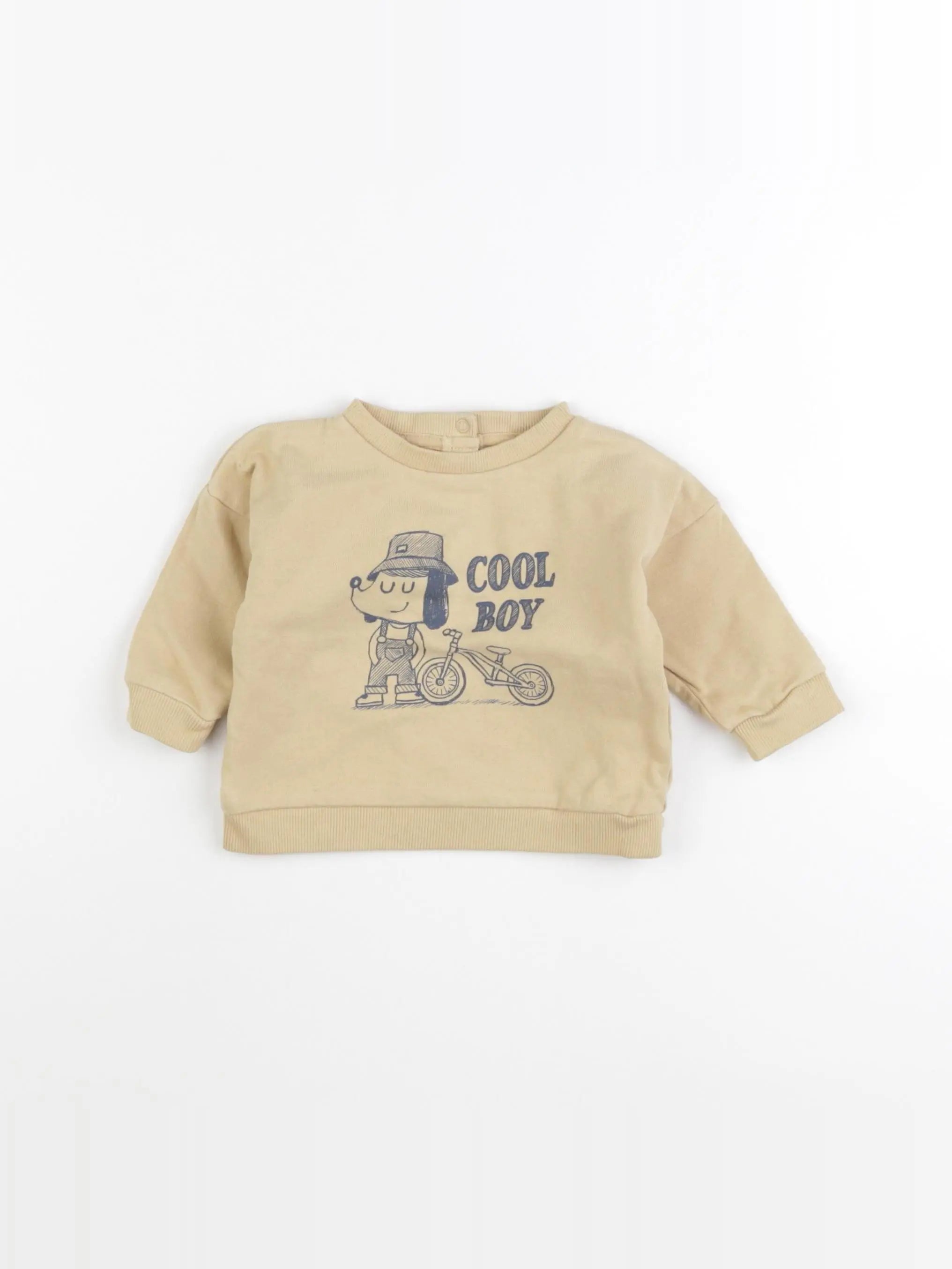 Vertbaudet - sweat jaune - 6 mois