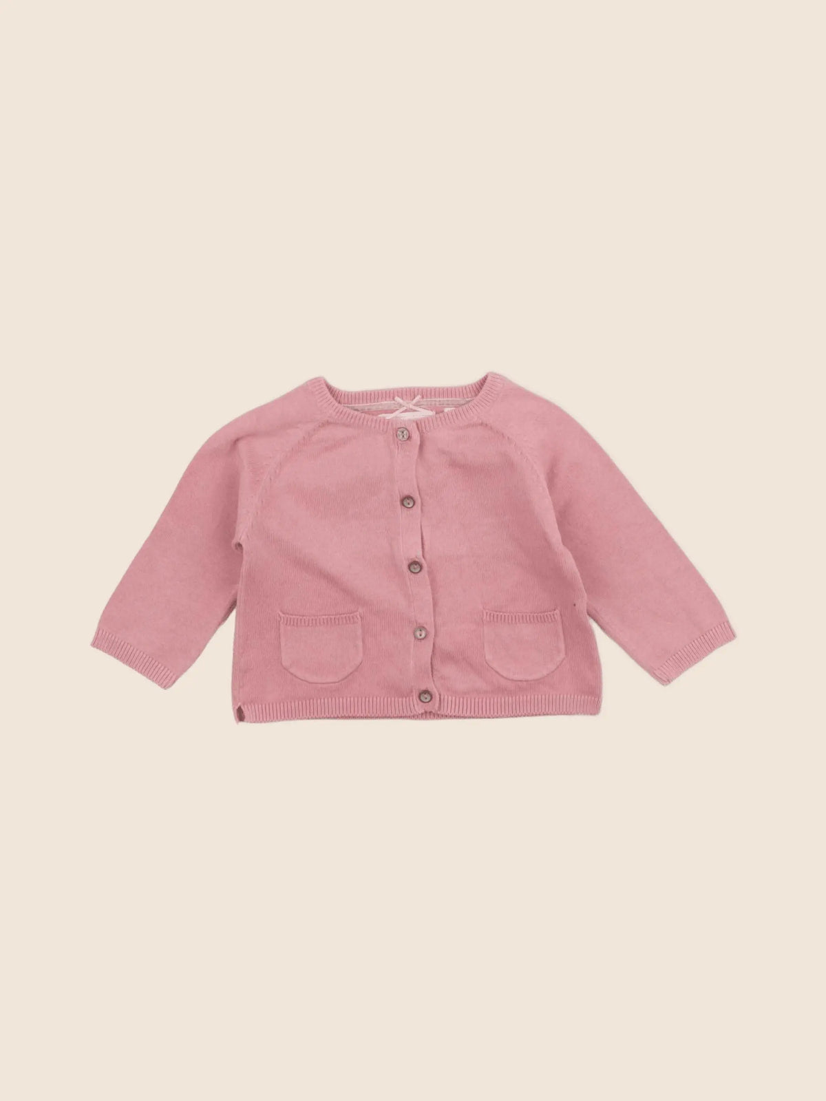 Zara - gilet rose - 3/6 mois