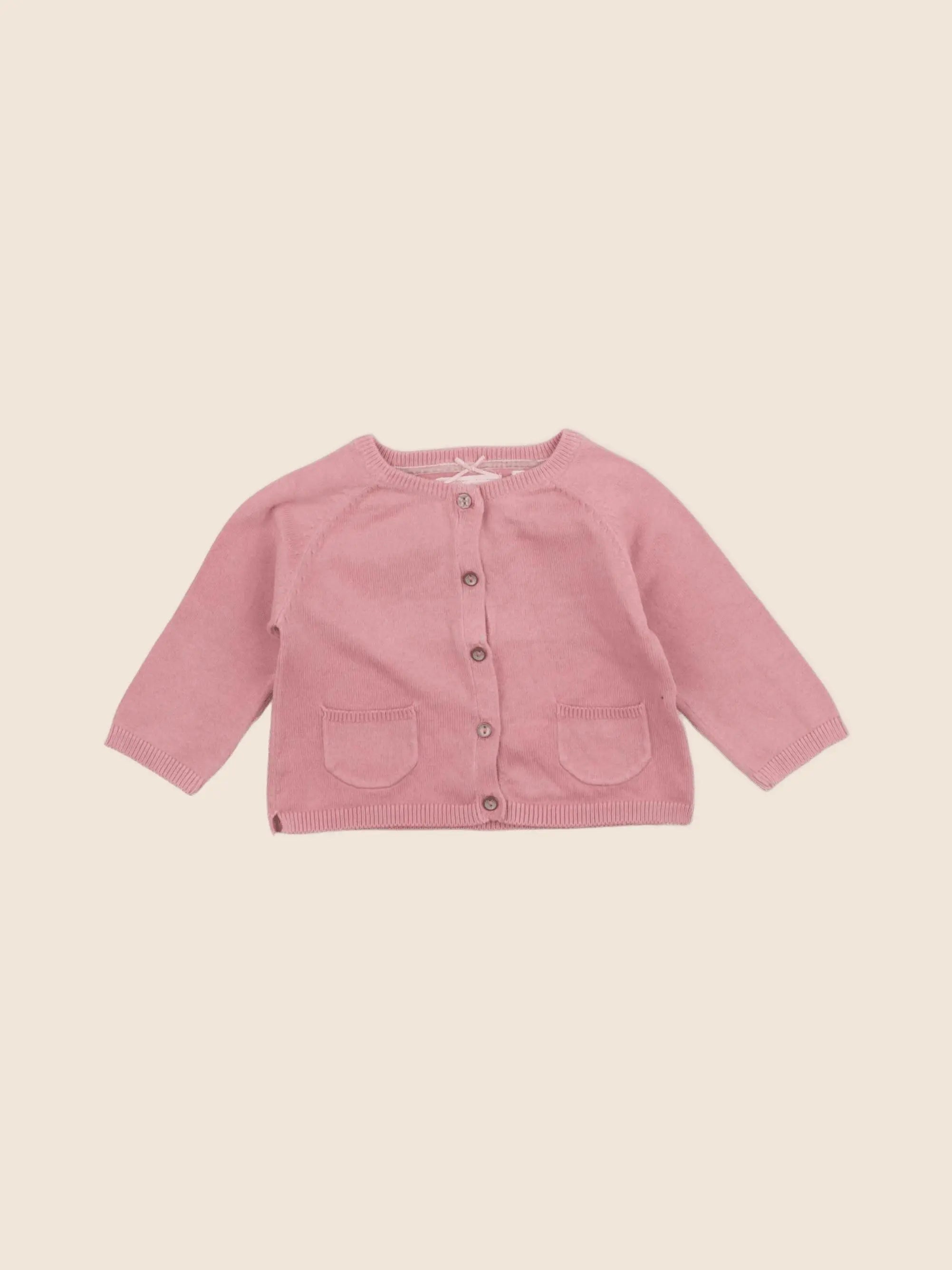 Zara - gilet rose - 3/6 mois