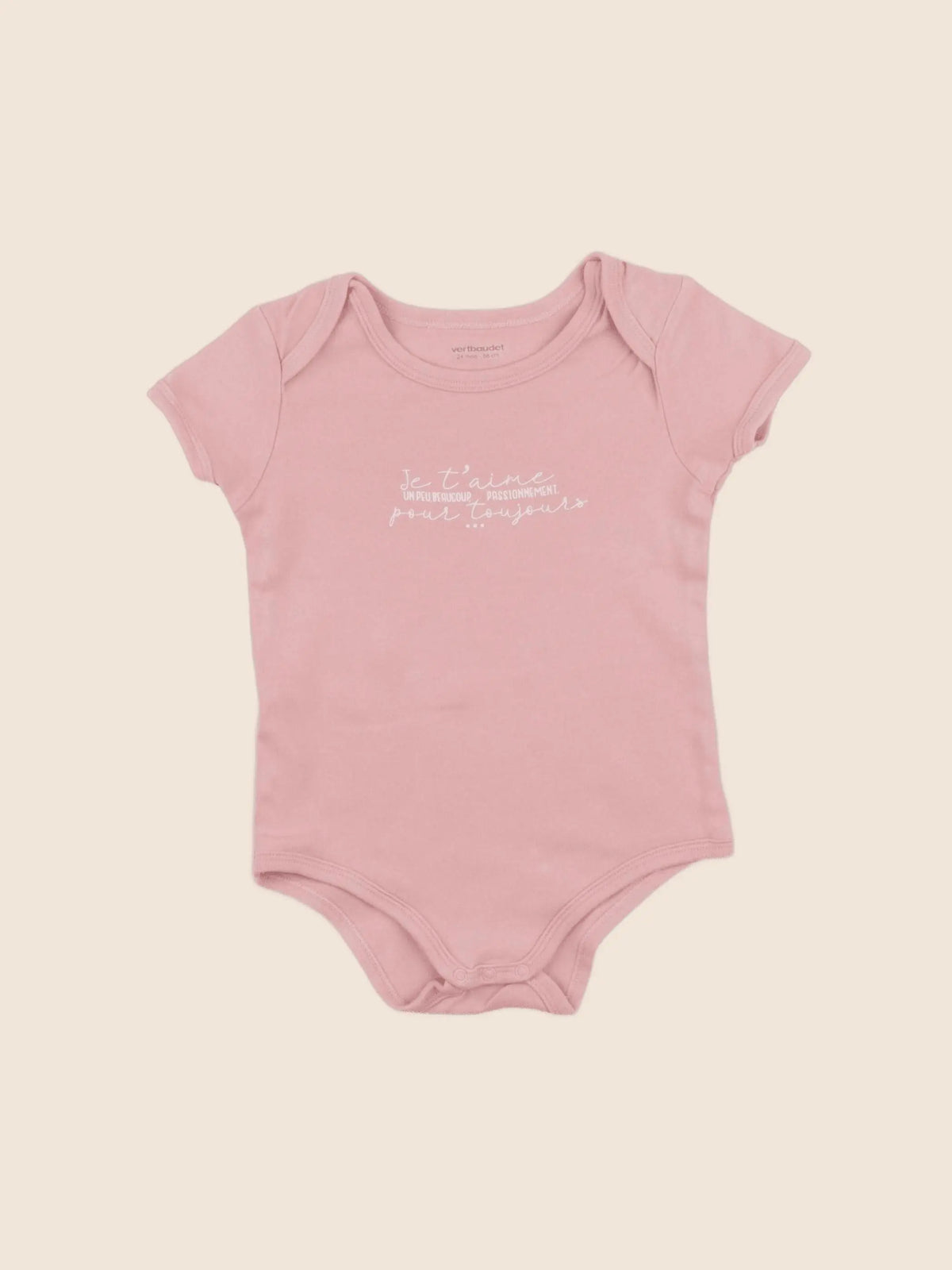 Vertbaudet - body rose - 24 mois