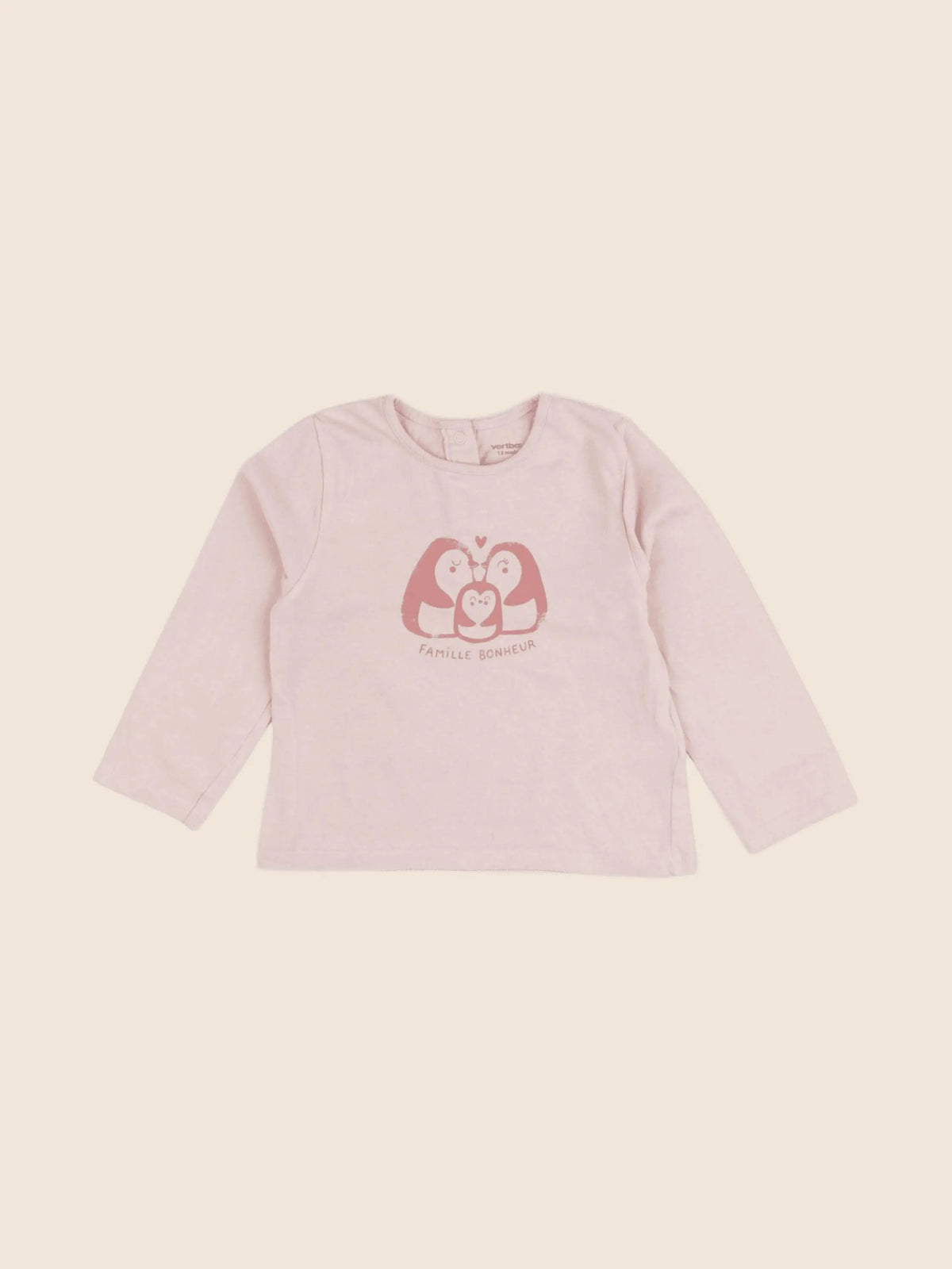 Vertbaudet - tee-shirt rose - 12 mois