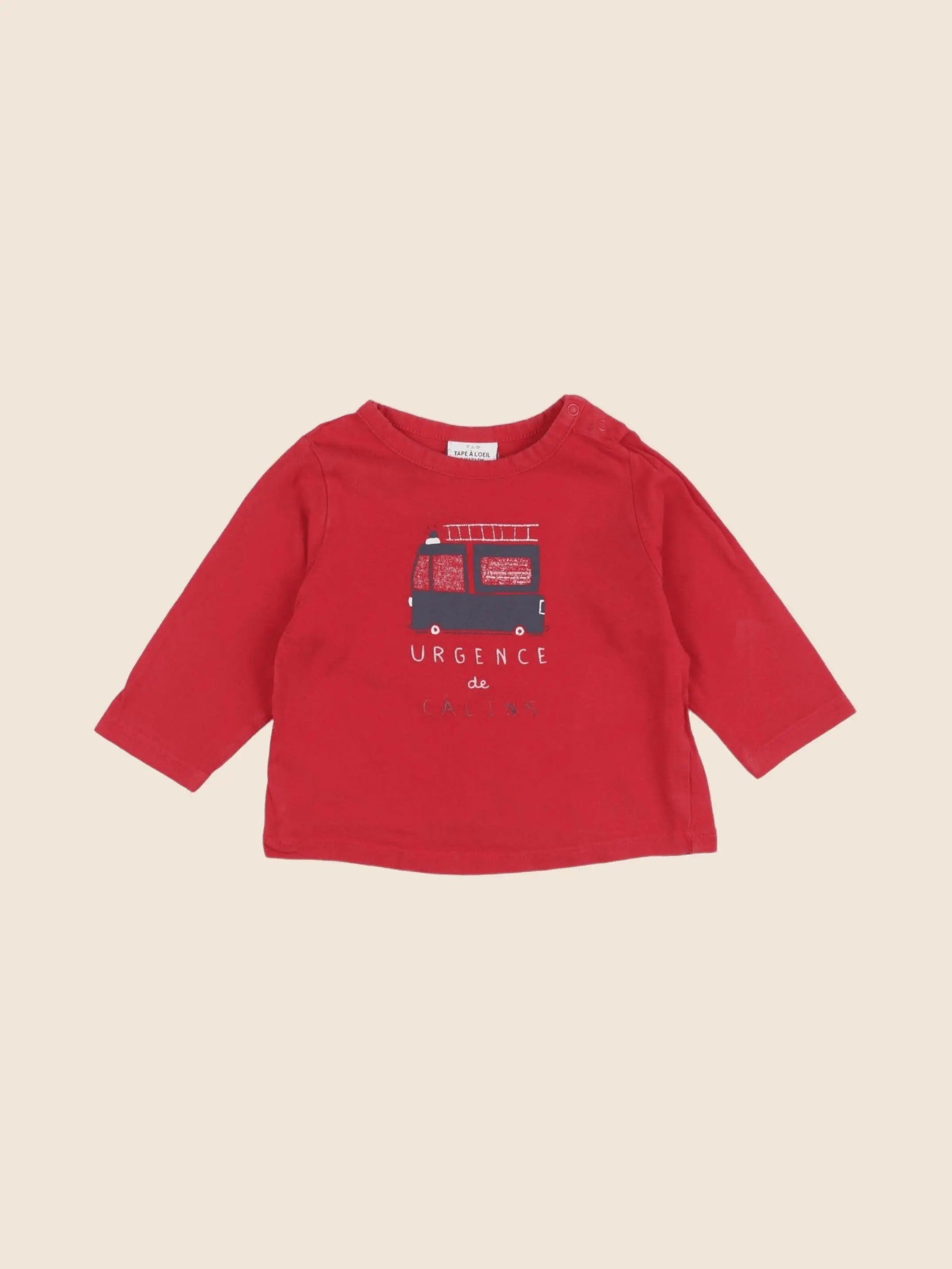 Tape à l'oeil - tee-shirt rouge - 9 mois