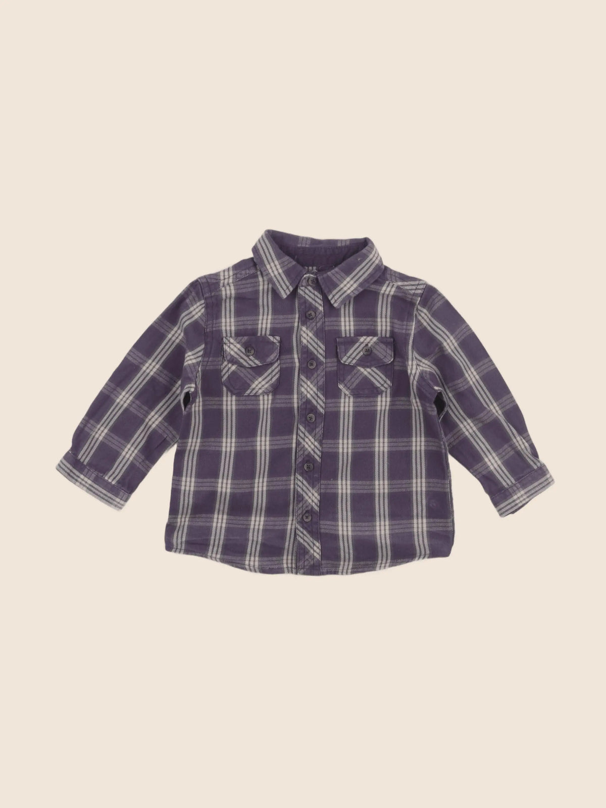 Boutchou - chemise violet - 12 mois