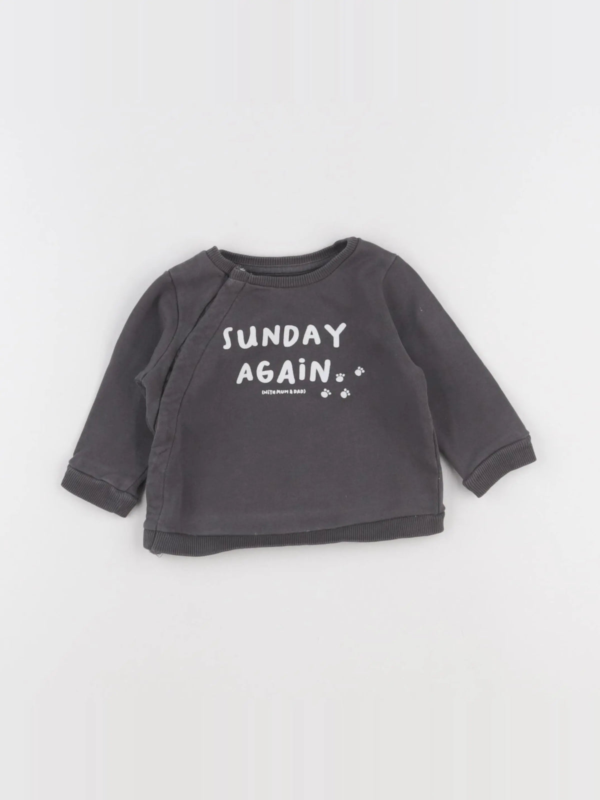 Vertbaudet - sweat gris - 6 mois