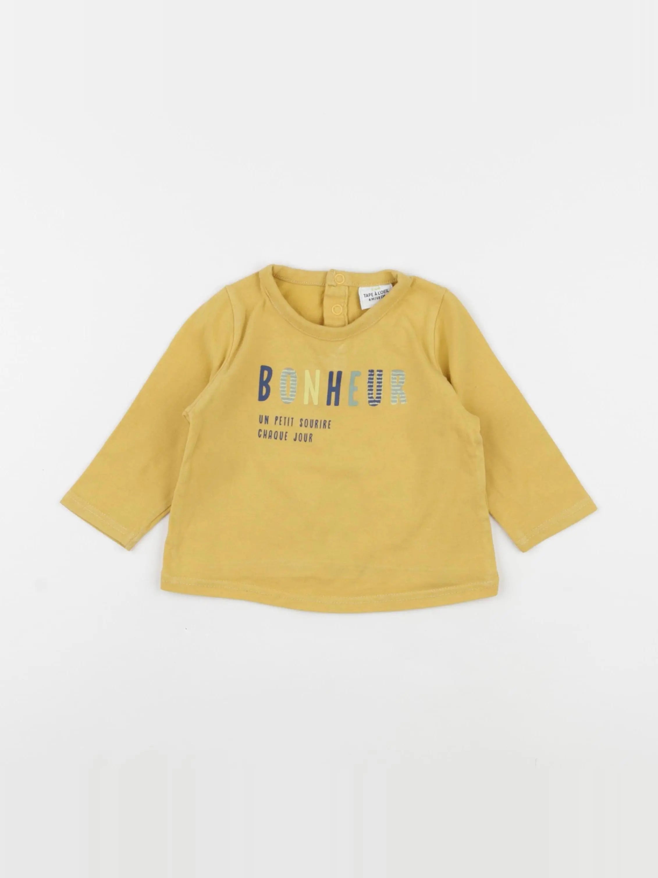 Tape à l'oeil - tee-shirt jaune - 6 mois