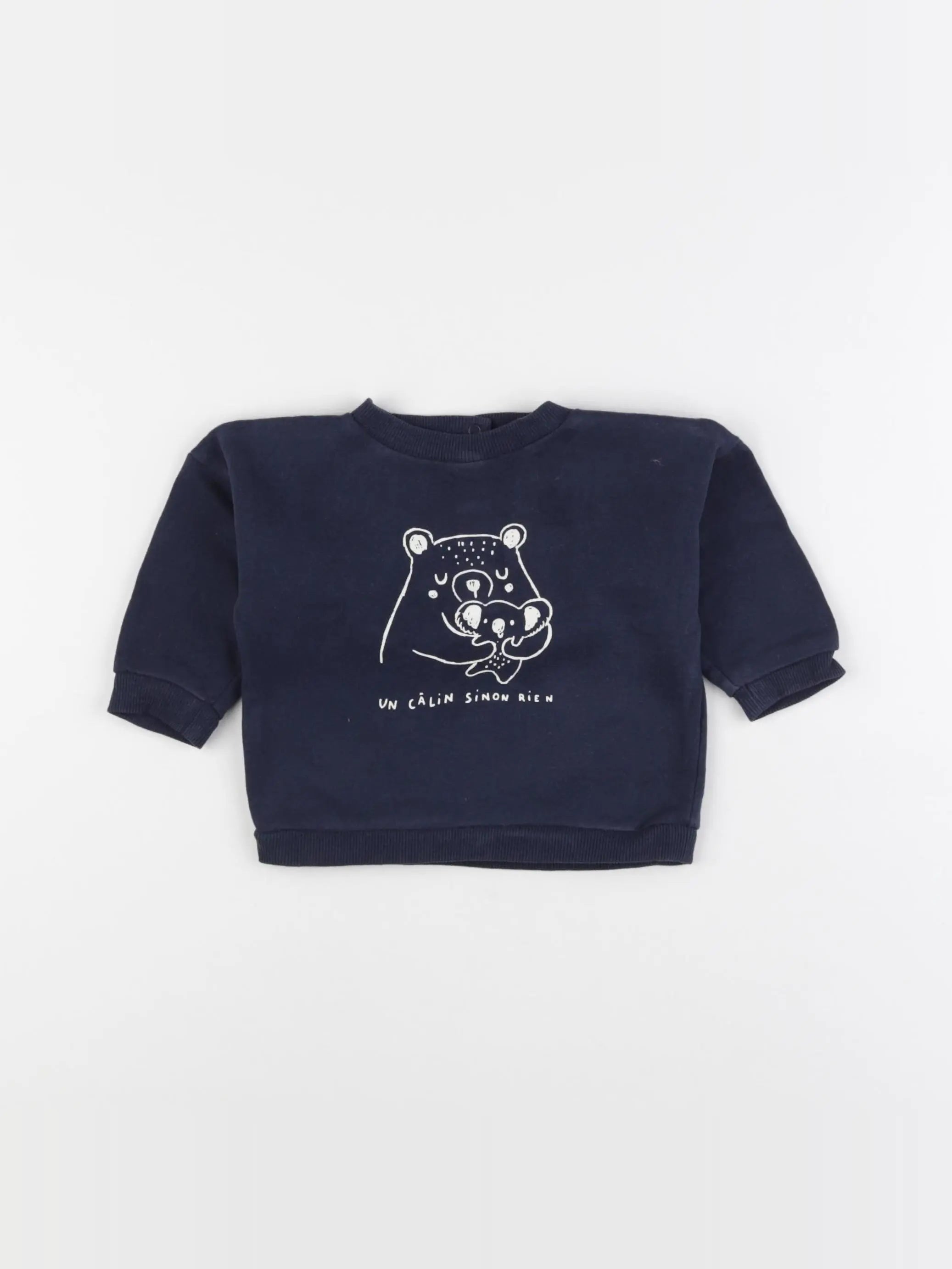 Vertbaudet - sweat bleu - 6 mois