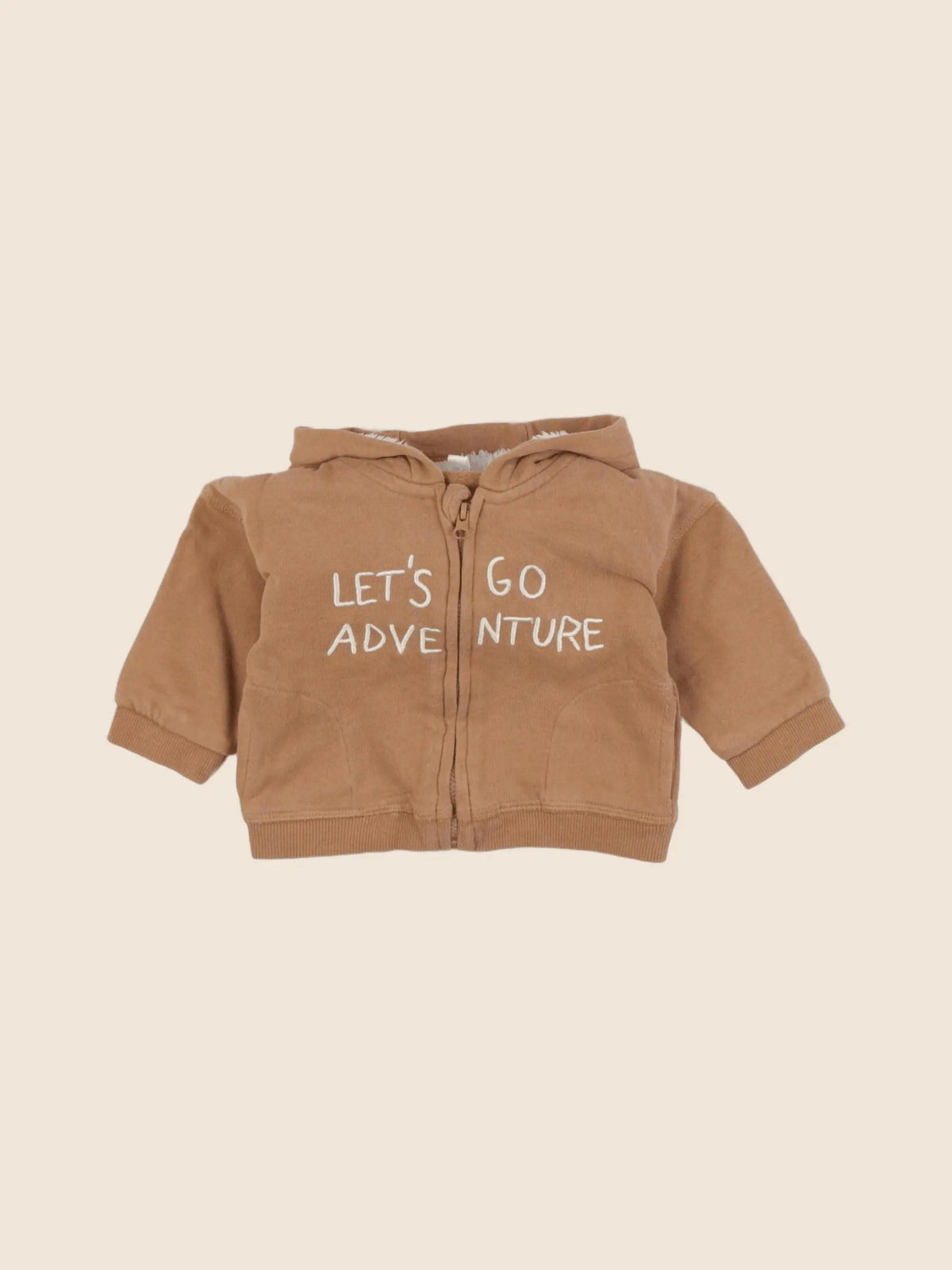 Vertbaudet - sweat marron - 6 mois