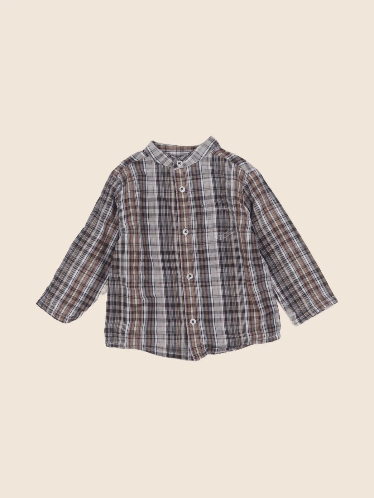 Boutchou - chemise marron - 9 mois