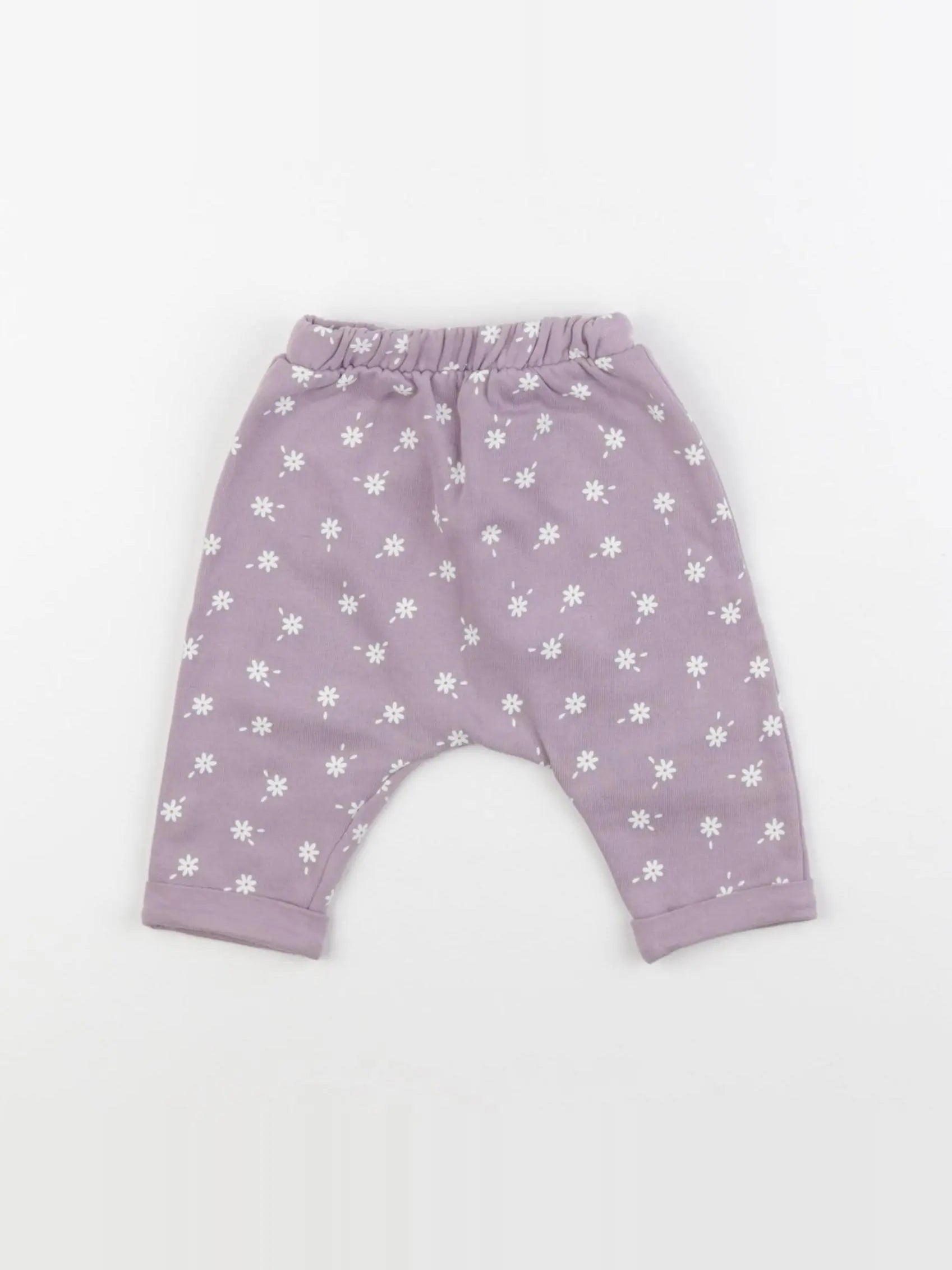 Vertbaudet - sarouel violet - 3 mois