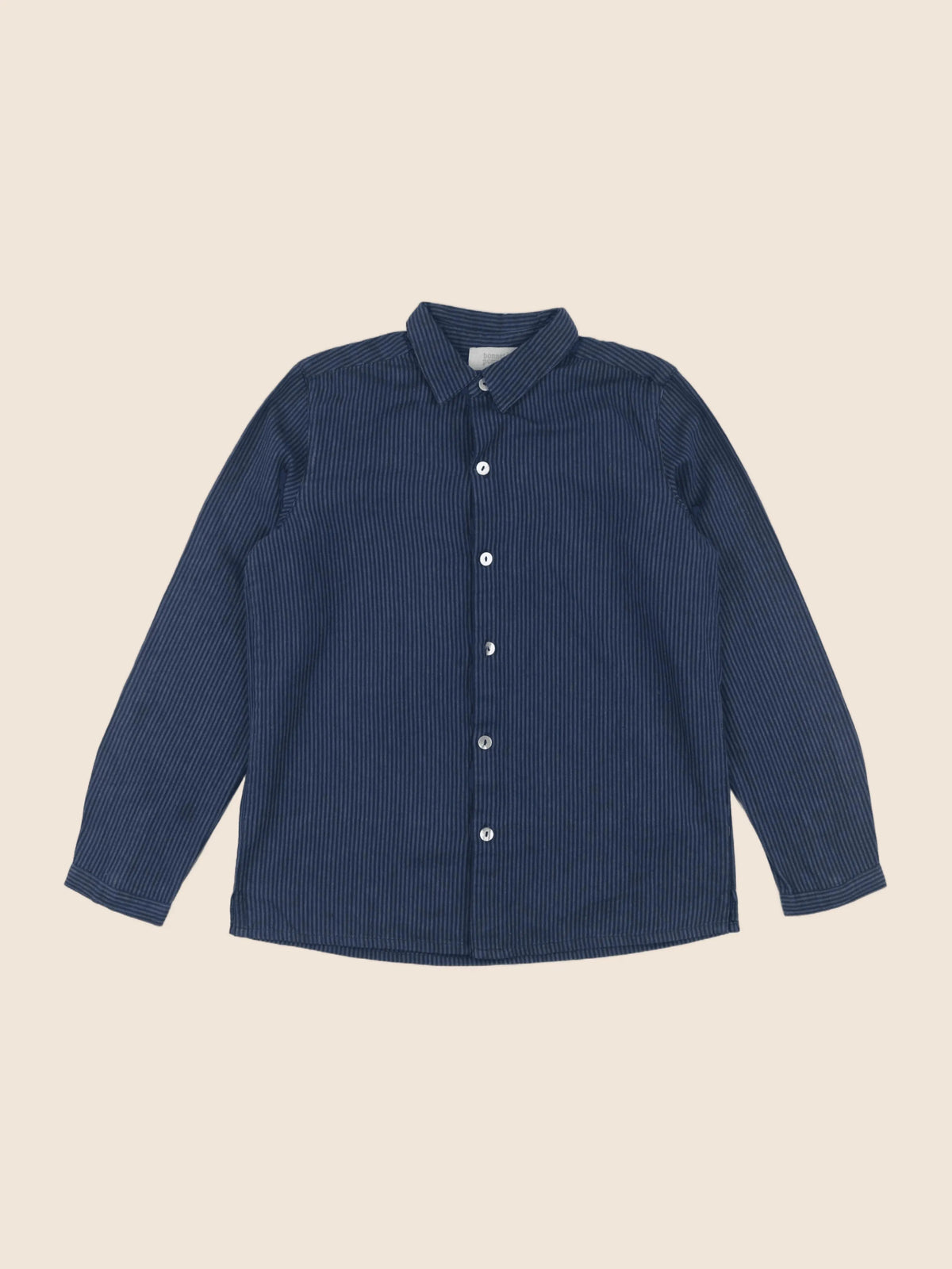Bonnet à Pompon - chemise bleu - 10 ans