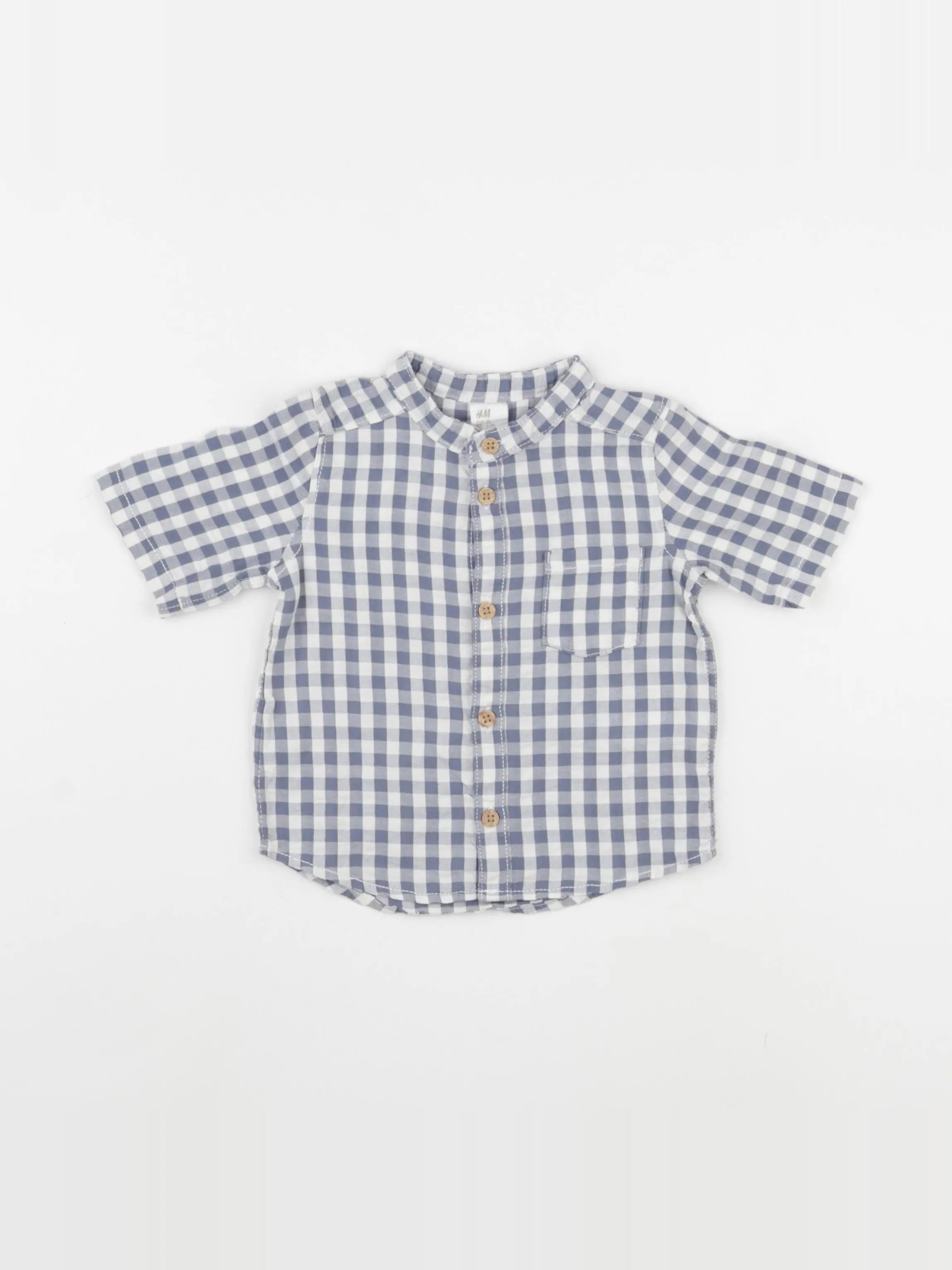 H&M - chemise bleu - 6 mois