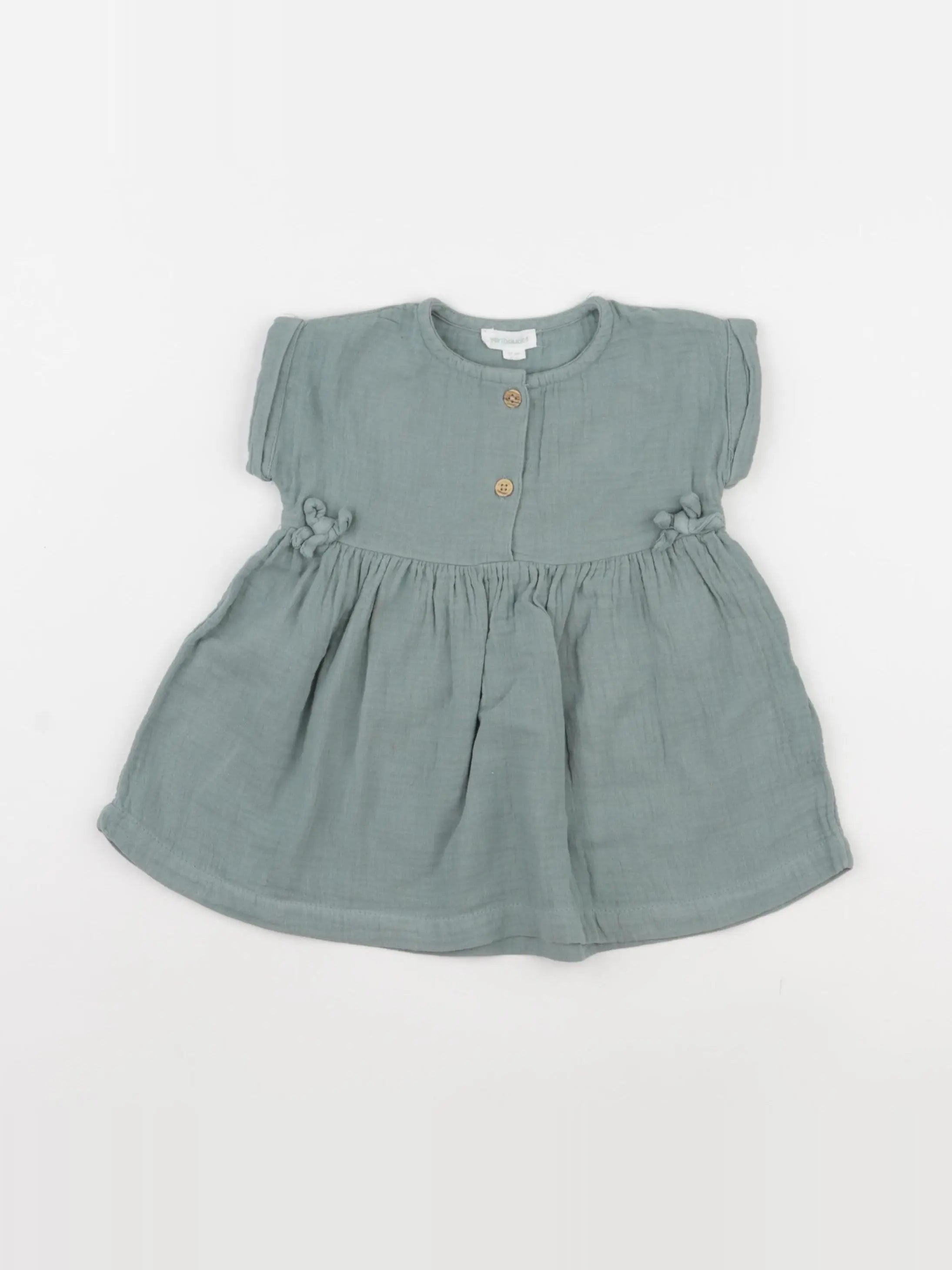 Vertbaudet - robe vert - 6 mois