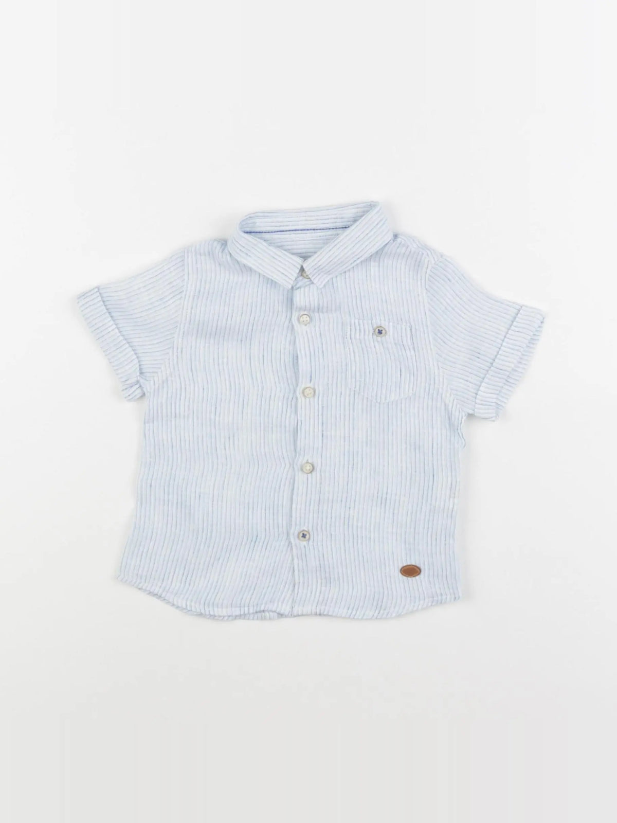 Zara - chemise bleu, blanc - 3/6 mois