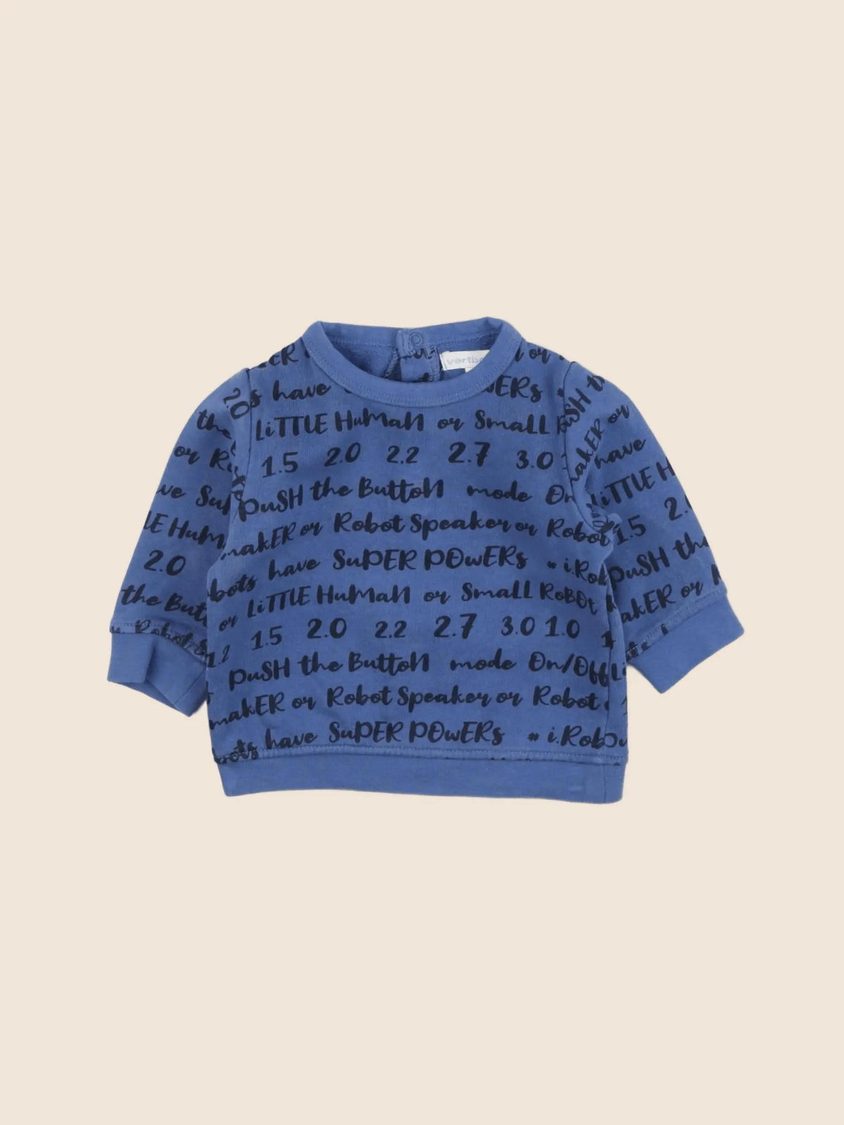 Vertbaudet - sweat bleu - 3 mois