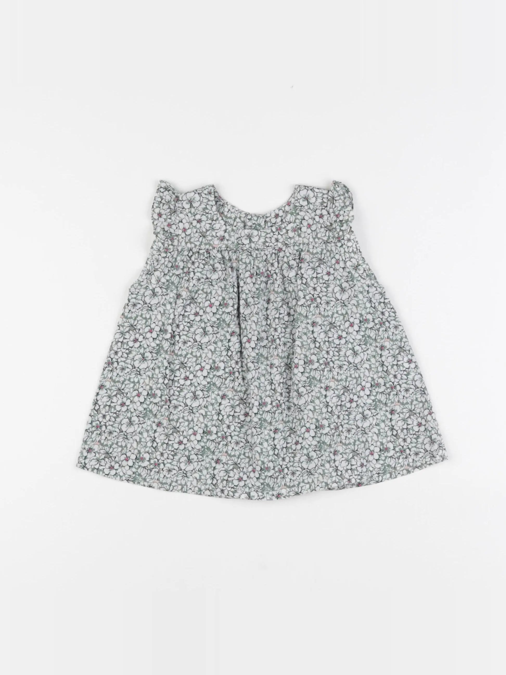Boutchou - blouse vert - 12 mois