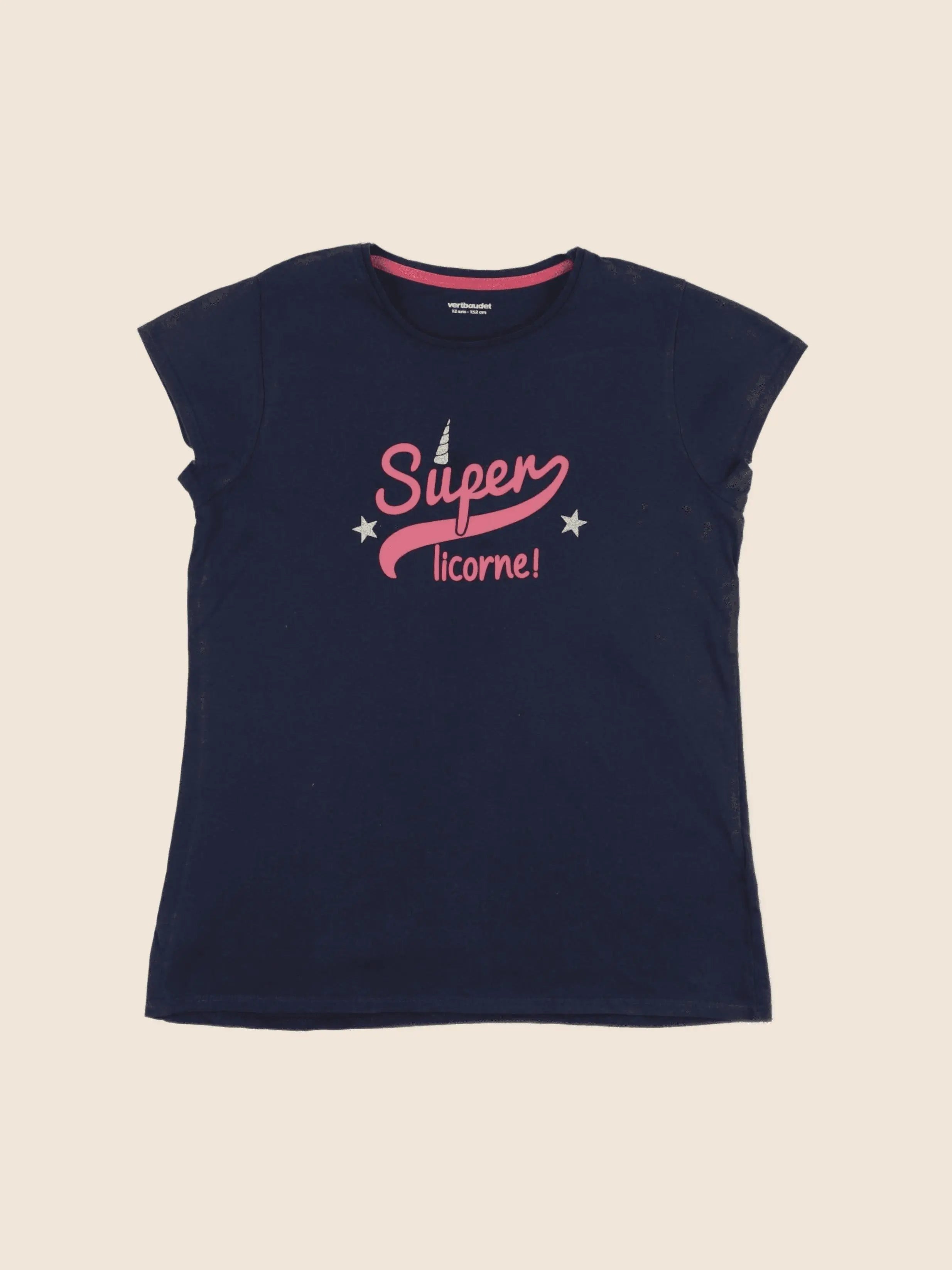 Vertbaudet - tee-shirt bleu - 12 ans