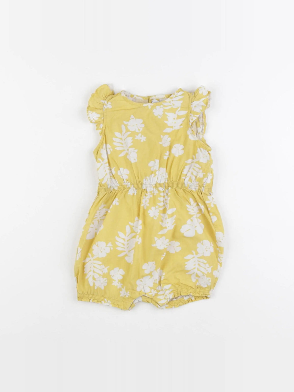 Petit Bateau - combinaison blanc, jaune - 6 mois