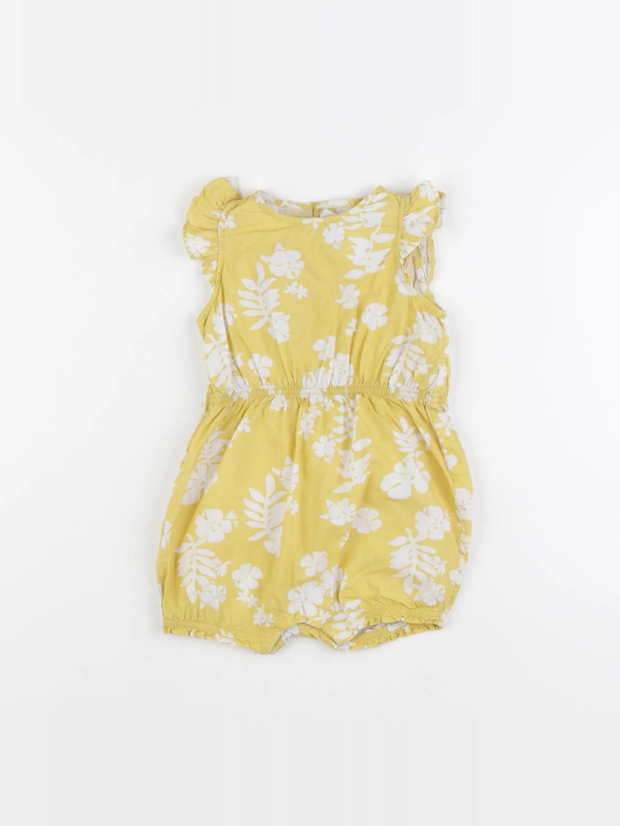 Petit Bateau - combinaison blanc, jaune - 6 mois