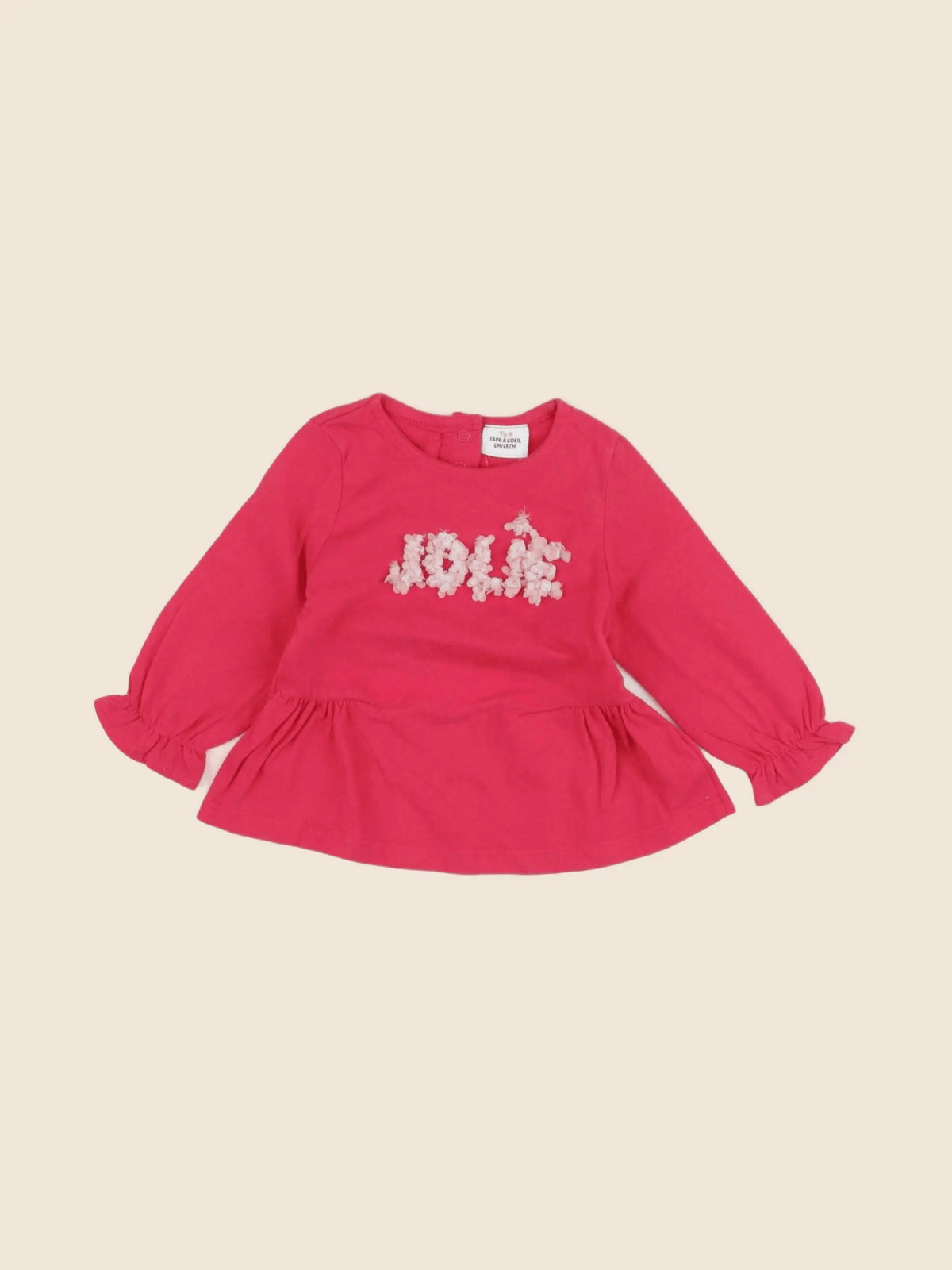Tape à l'oeil - tee-shirt rose - 6 mois