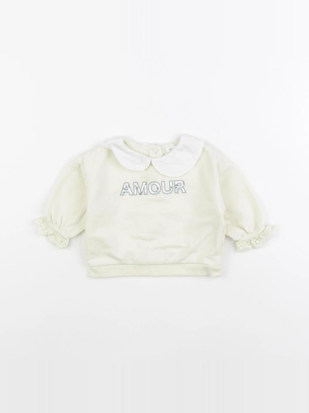 Vertbaudet - sweat jaune - 3 mois