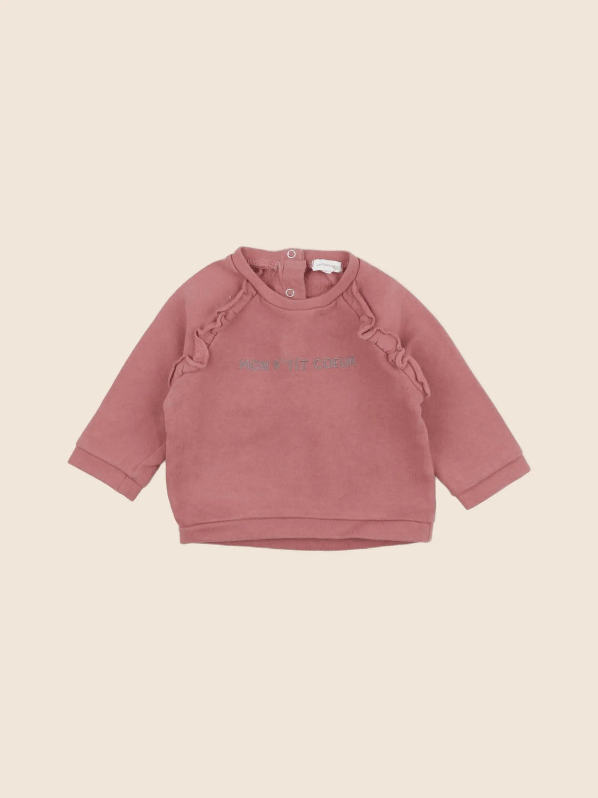 Vertbaudet - sweat rose - 3 mois