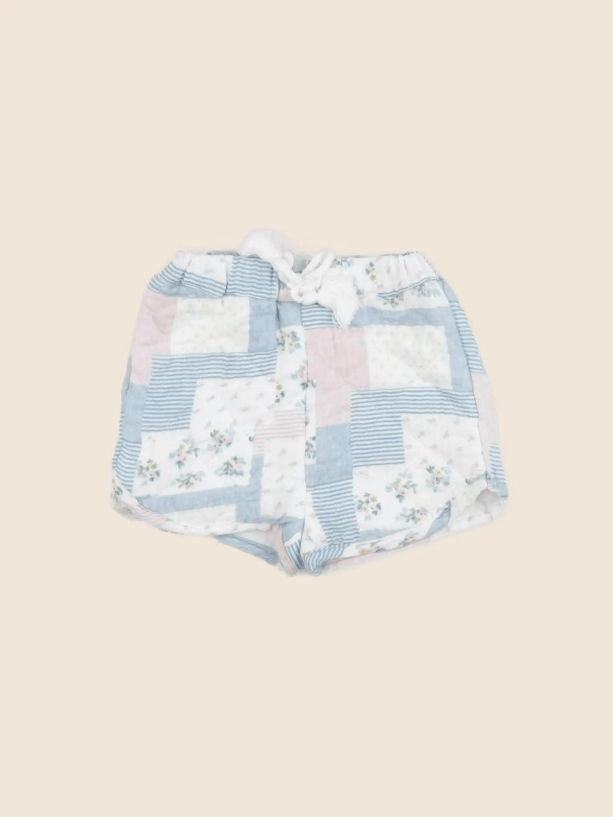 Vertbaudet - short bleu, rose - 3 mois