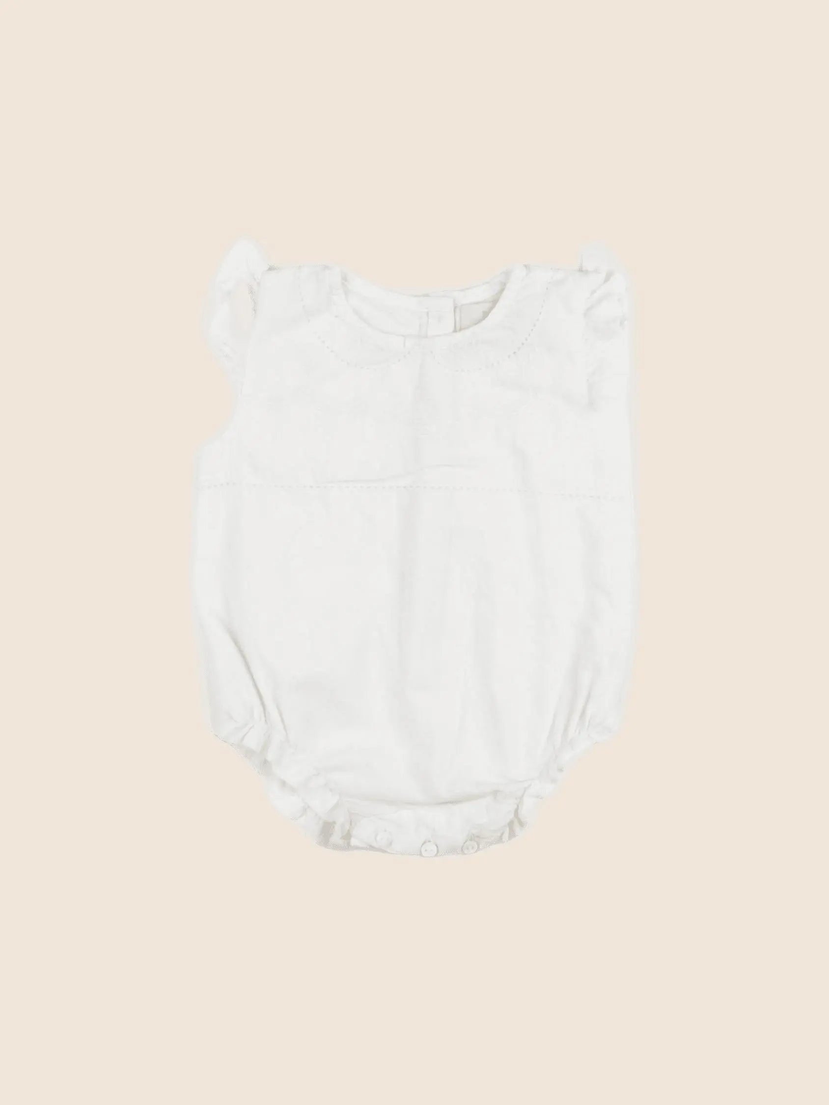 Bonnet à Pompon - combinaison beige - 6 mois