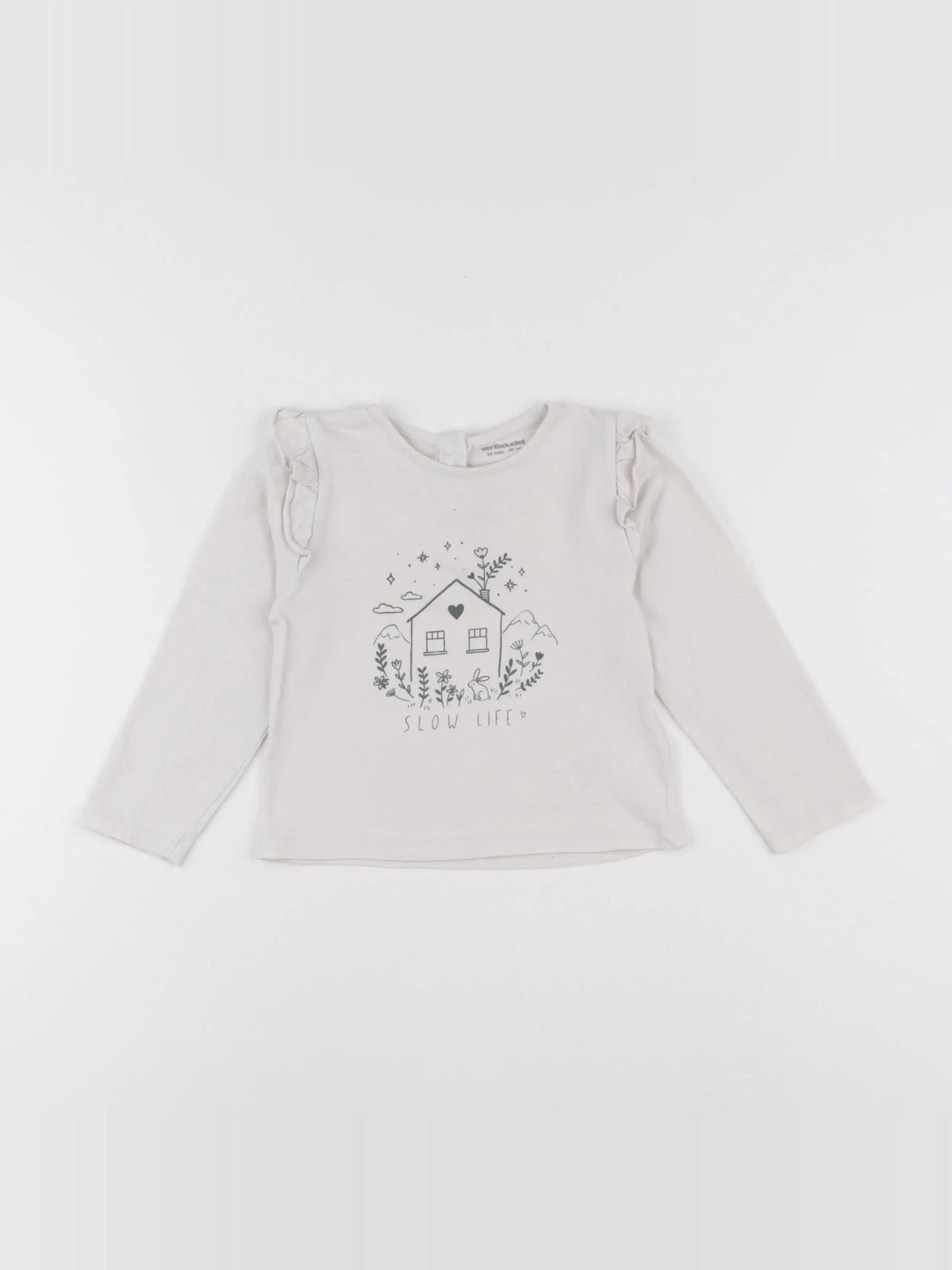Vertbaudet - tee-shirt blanc - 24 mois