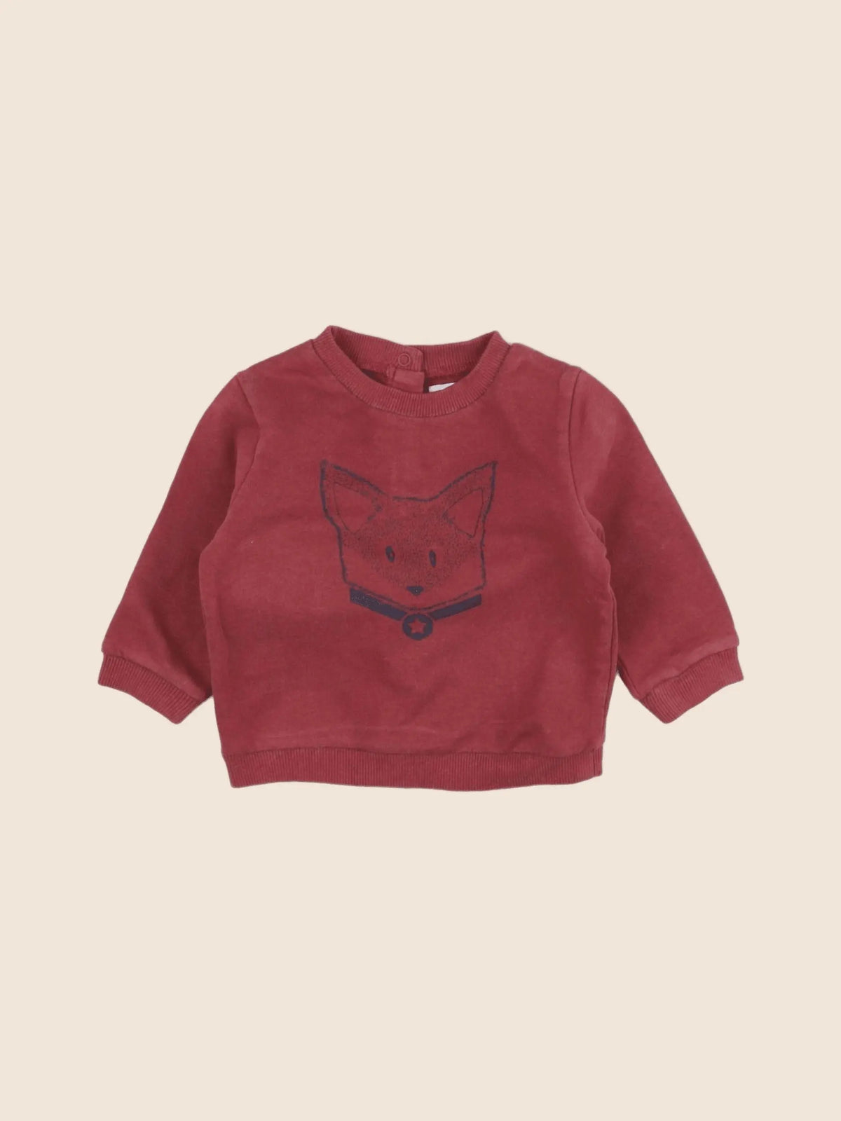 Vertbaudet - sweat rouge - 6 mois