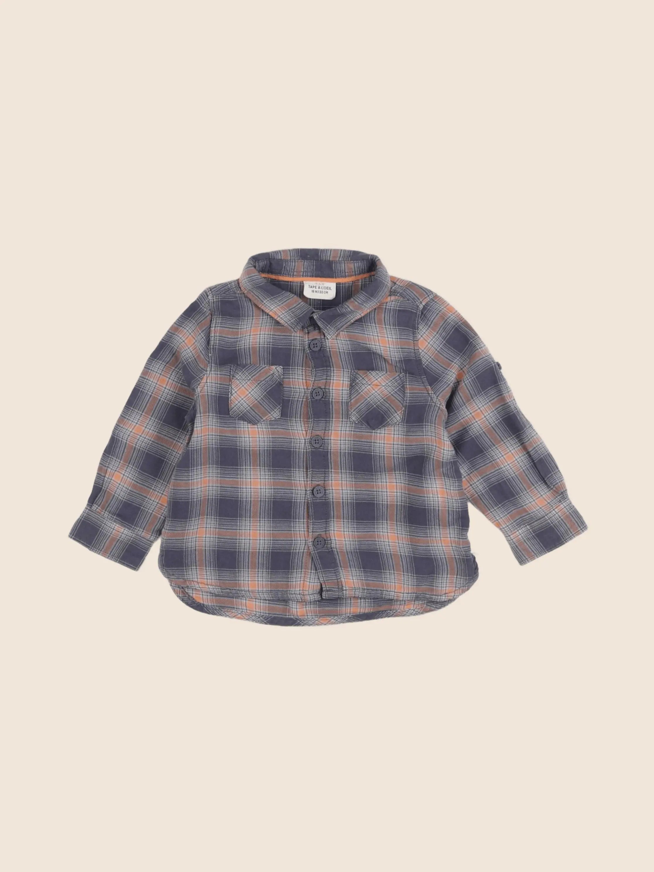 Tape à l'oeil - chemise bleu - 18 mois