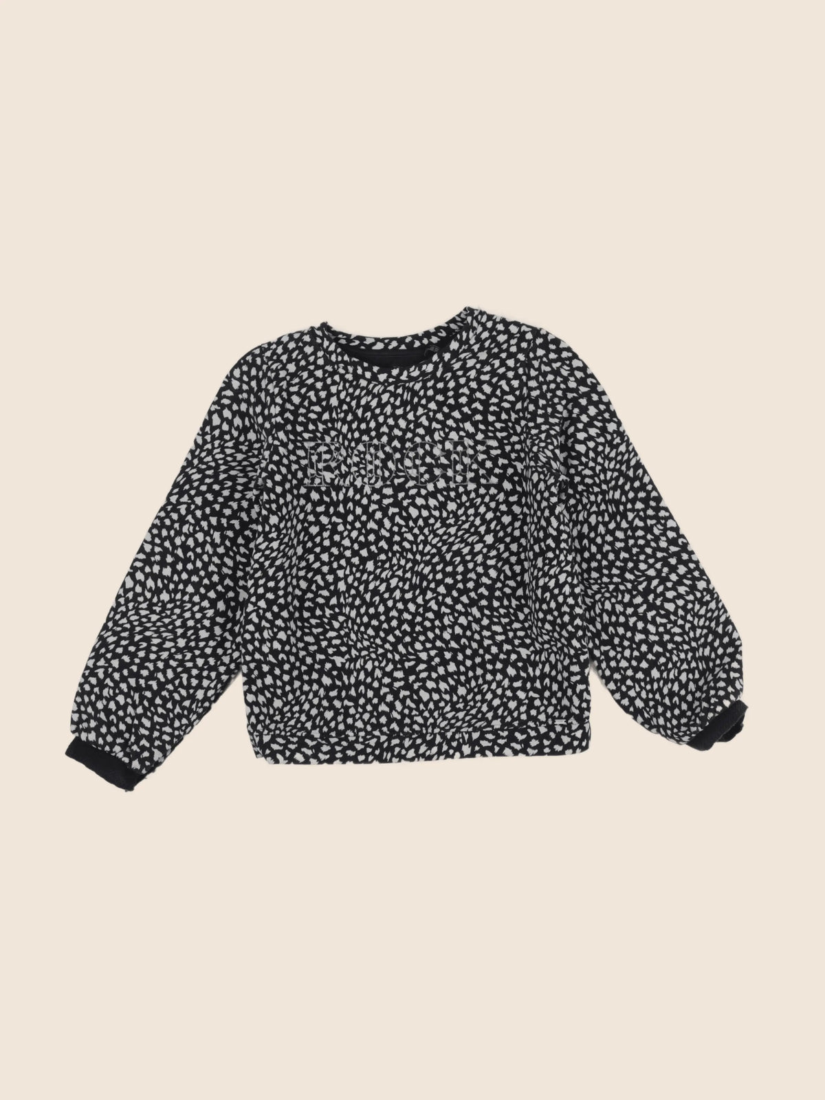 IKKS - sweat beige, noir - 10 ans
