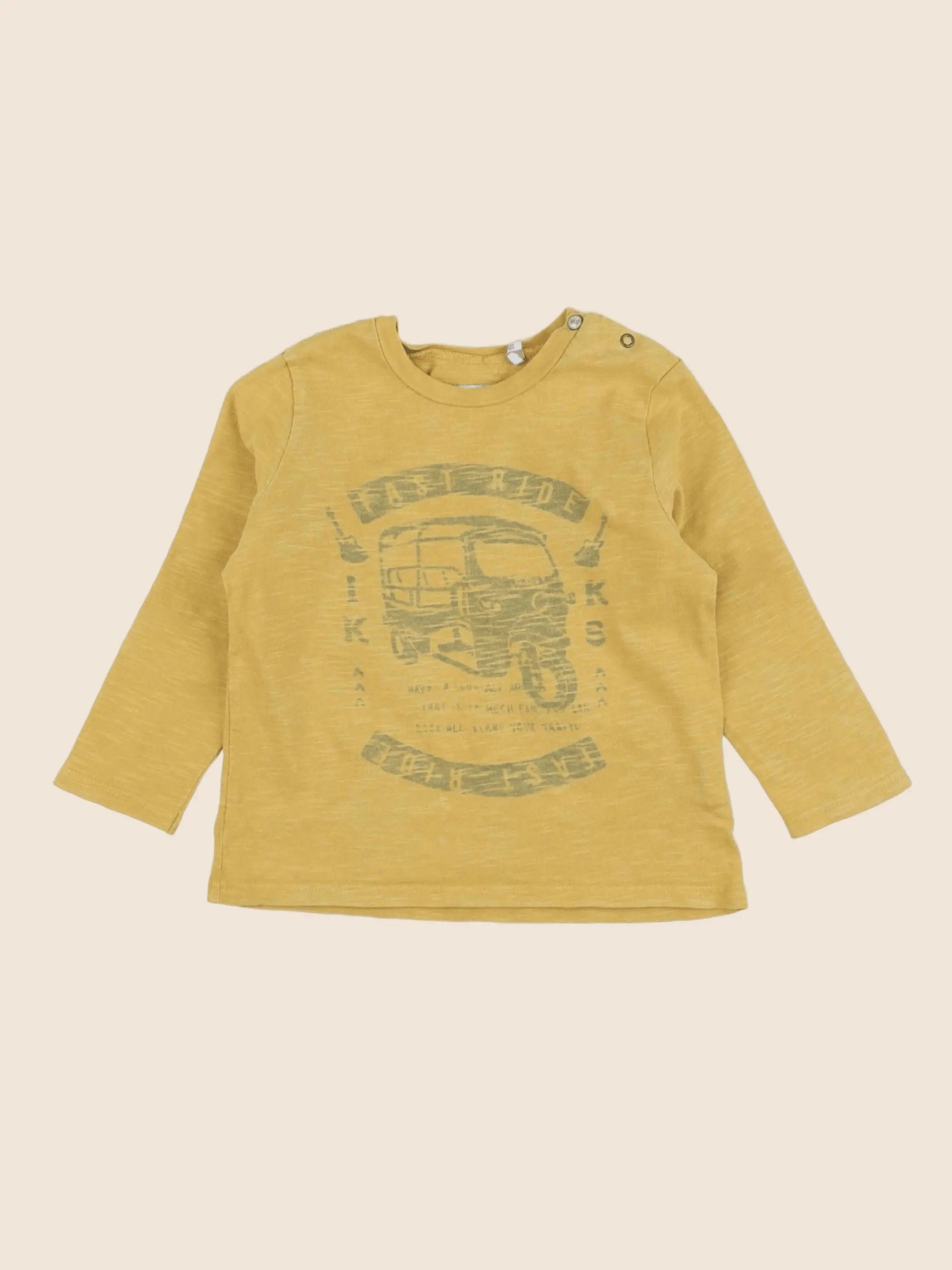 IKKS - tee-shirt jaune - 2 ans